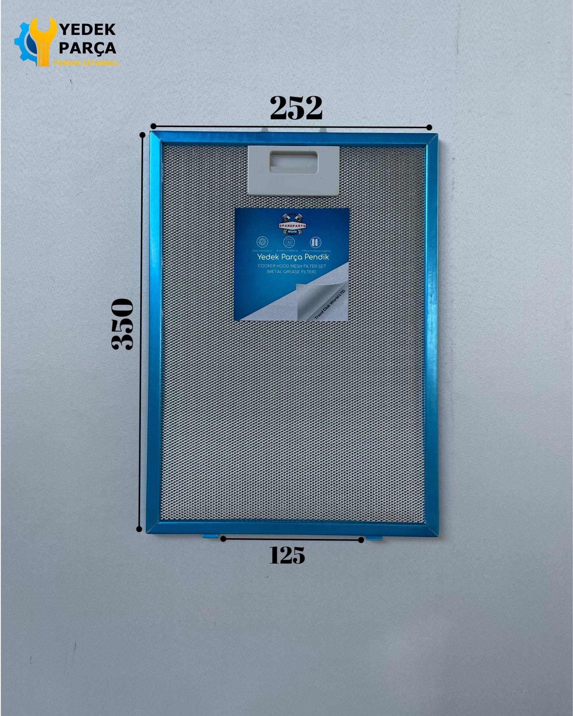 250x350 mm Aspiratör & Davlumbaz Tel Yağ Filtresi 25x35 cm