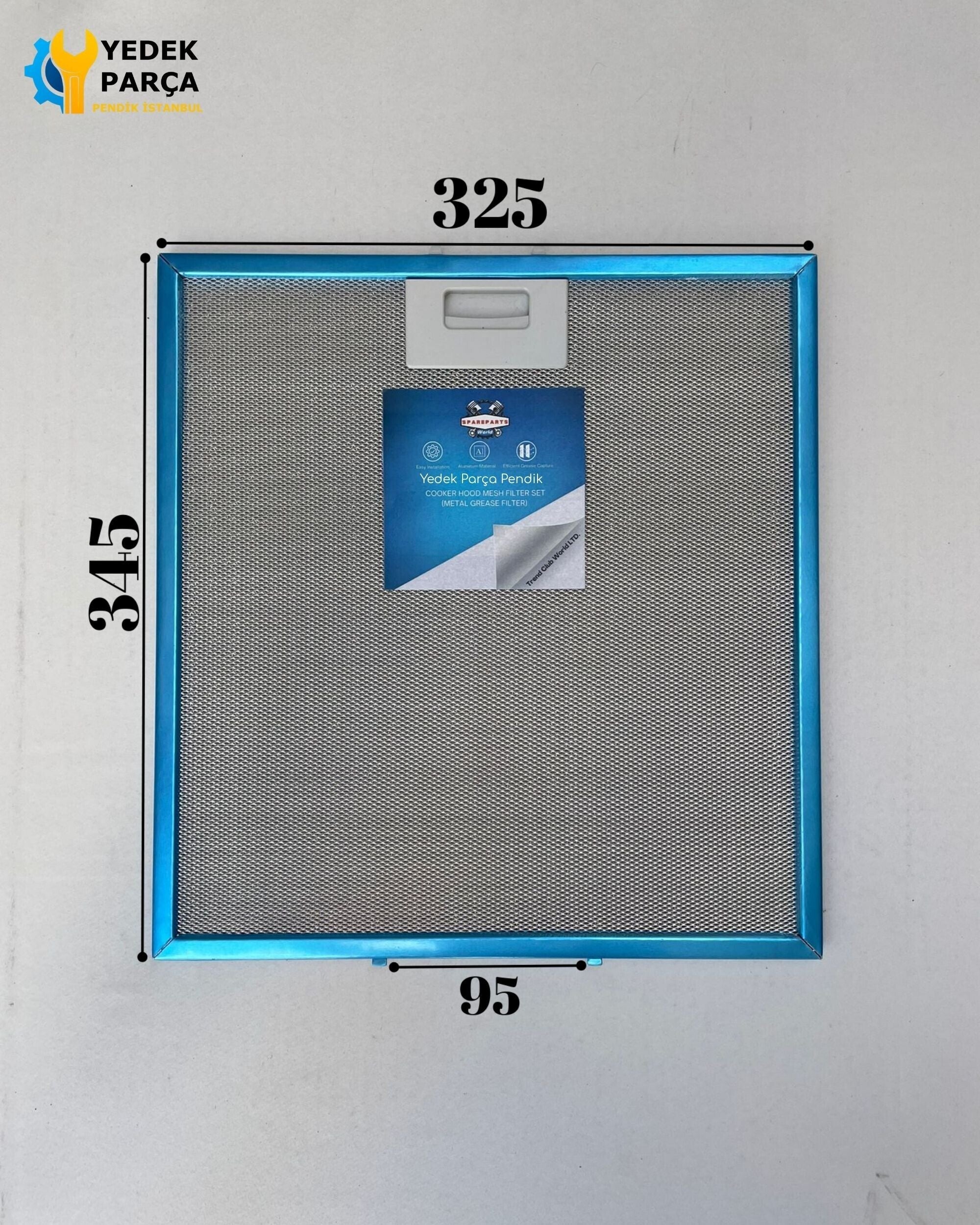 Teka: DH170 | 325x345 mm | Aspiratör & Davlumbaz Tel Yağ Filtresi | Model: 81460138 - 81484011 | 32,5x34,5 cm