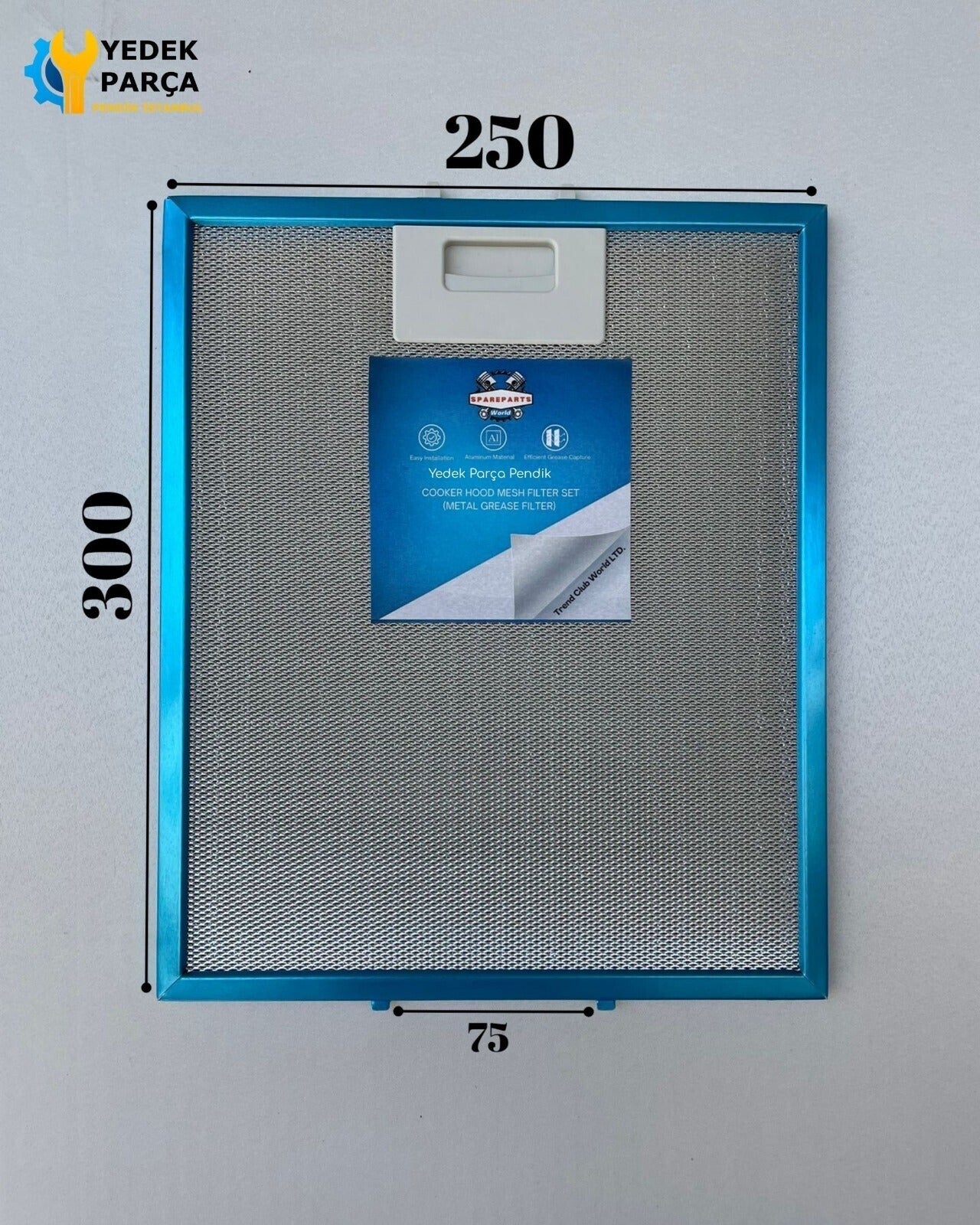 GORENJE: DT9540E | 178937 | 250x300 mm | Aspiratör & Davlumbaz Tel Yağ Filtresi | Model: 184735 - AMF009 | 25x30 cm