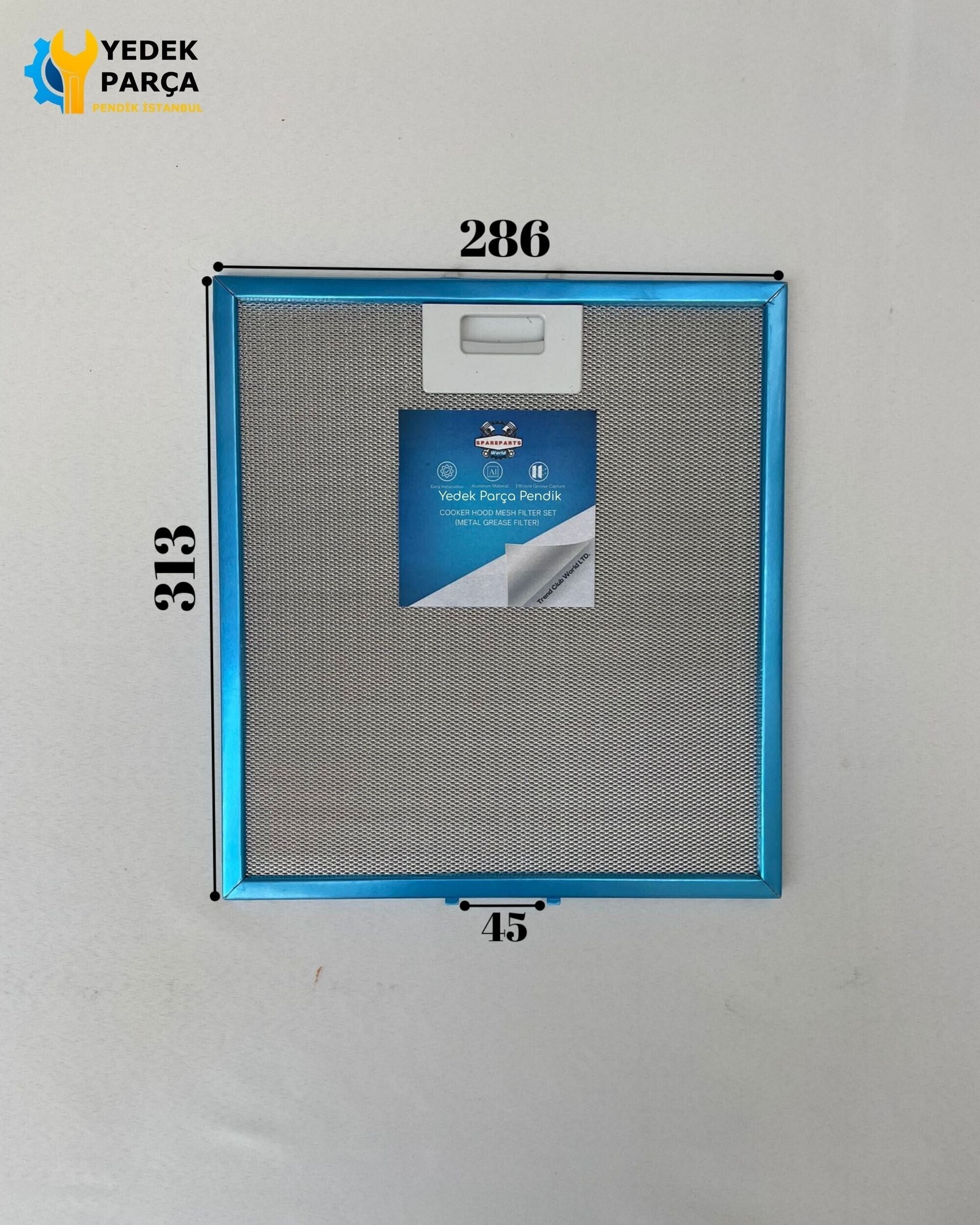 285x315 mm | Aspiratör & Davlumbaz Tel Yağ Filtresi | Model: 00672373 | 28,5x31,5 cm
