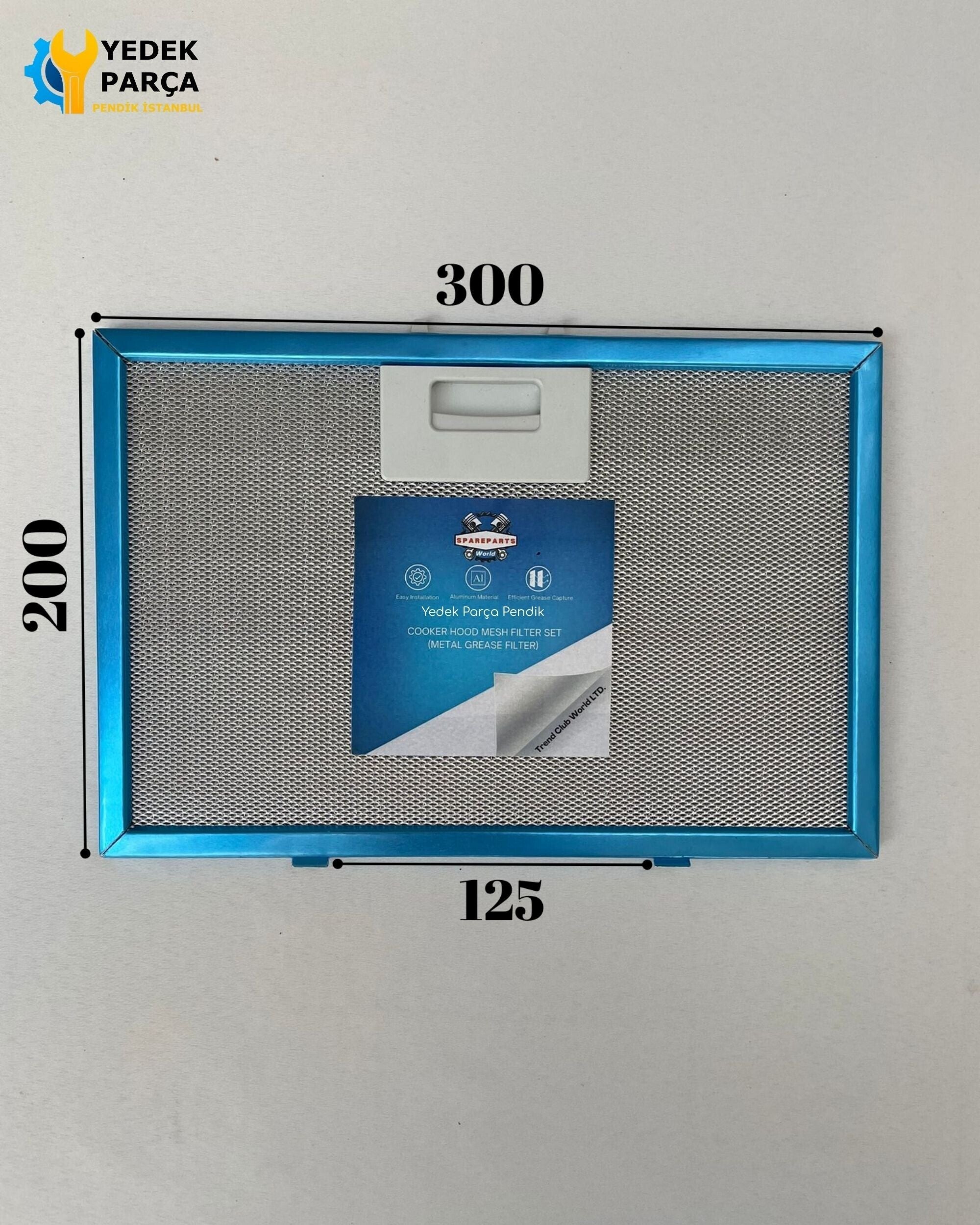 Beko: ADE92540B 300x200 mm| Aspiratör & Davlumbaz Tel Yağ Filtresi | Model: 9197060212 | 30x20 cm