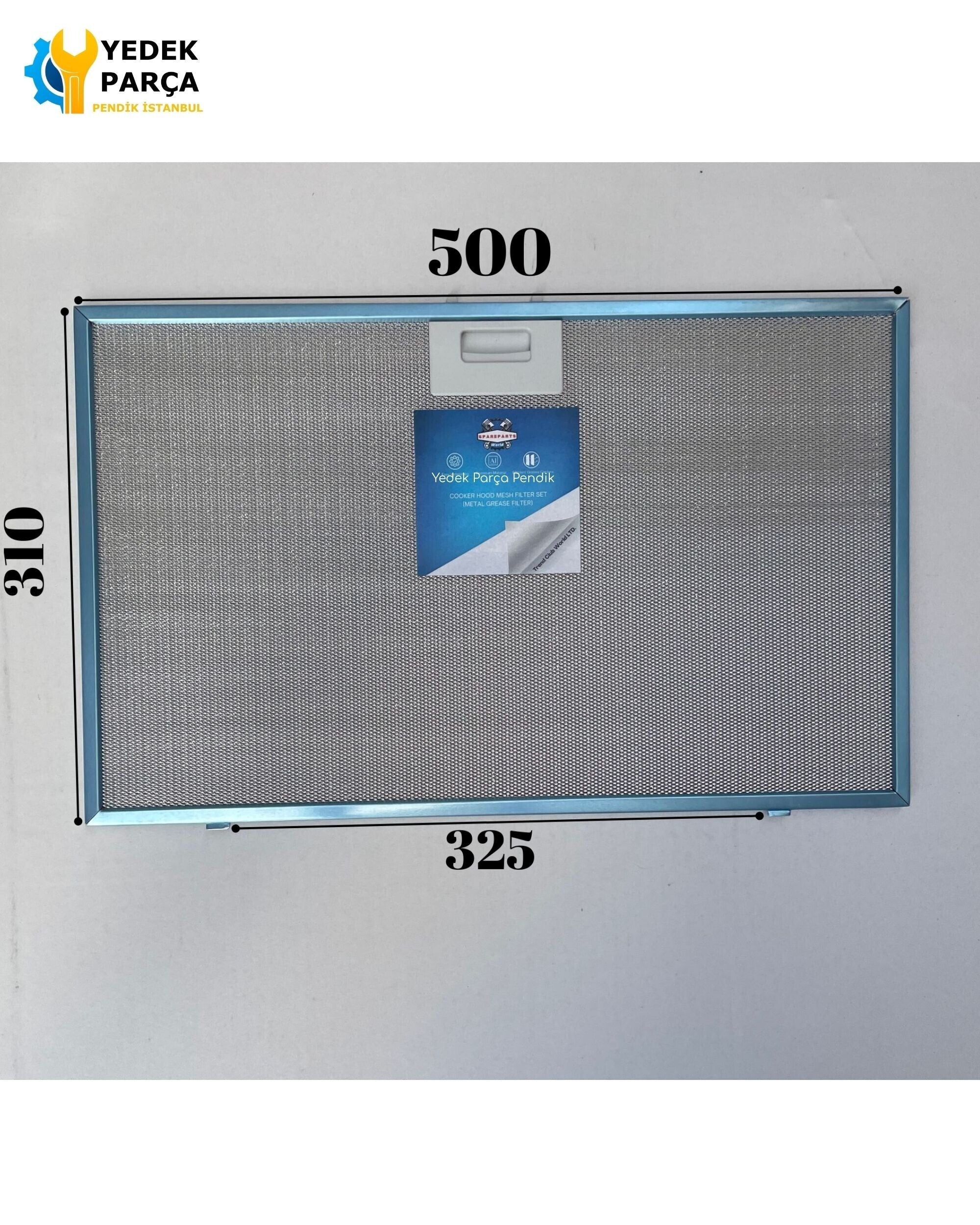 500x310 mm | Aspiratör & Davlumbaz Tel Yağ Filtresi | Model: 00432785 | 50x31 cm
