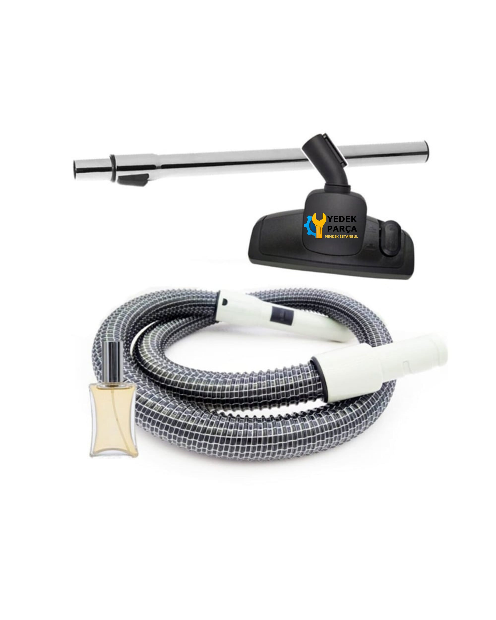 Beko Uyumlu BKS 9110 Elektrikli Süpürge Çelik Telli Hortumu Emici Yer Başlığı Teleskopik Boru Hediyeli