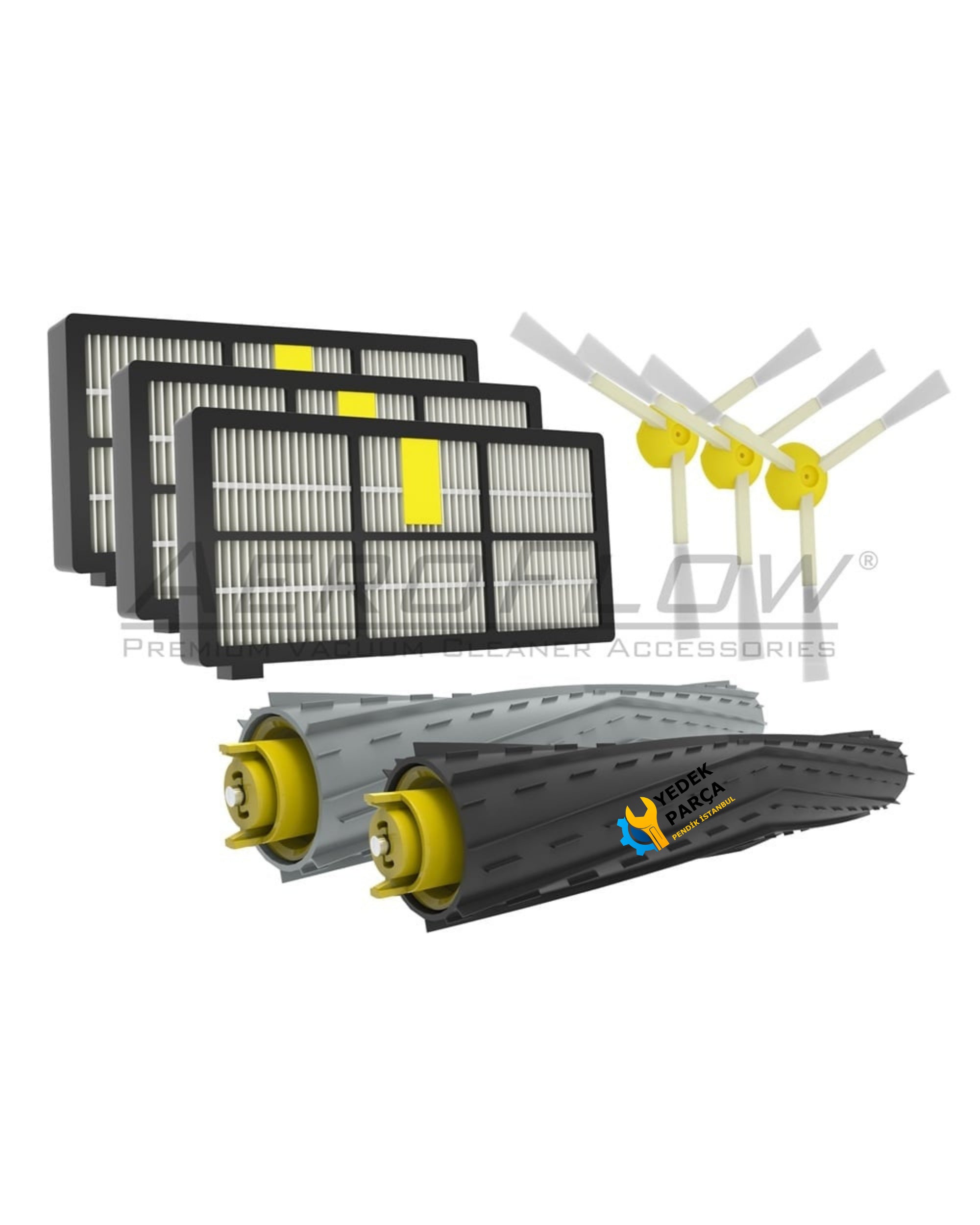 AeroFlow iRobot Uyumlu Roomba 866 Süpürge Filtre Seti Garantili