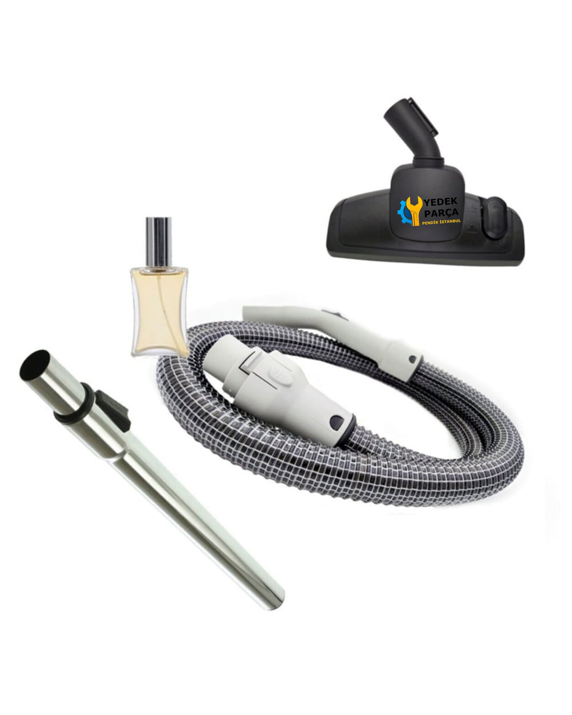 Beko Uyumlu BKS 9537 Y Elektrikli Süpürge Çelik Telli Hortumu Emici Yer Başlığı Teleskopik Boru Hediyeli