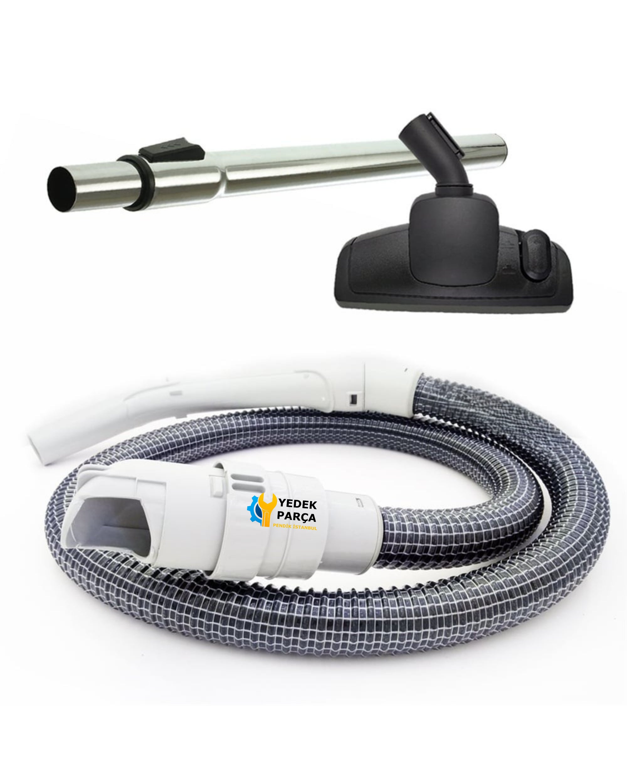 Bluehouse Uyumlu BH 018S Aquare Elektrikli Süpürge Çelik Telli Hortumu Emici Yer Başlığı Teleskopik Boru