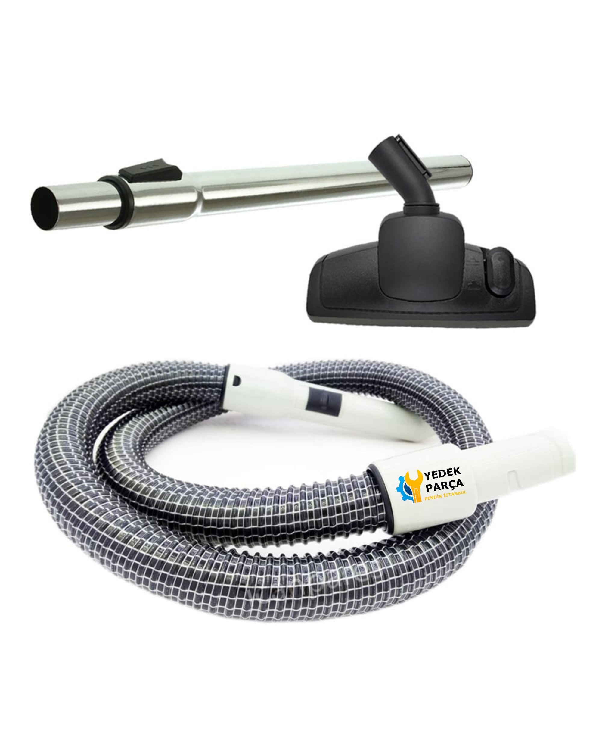 Beko Uyumlu BKS 9415 Elektrikli Süpürge Çelik Telli Hortumu Emici Yer Başlığı Teleskopik Boru