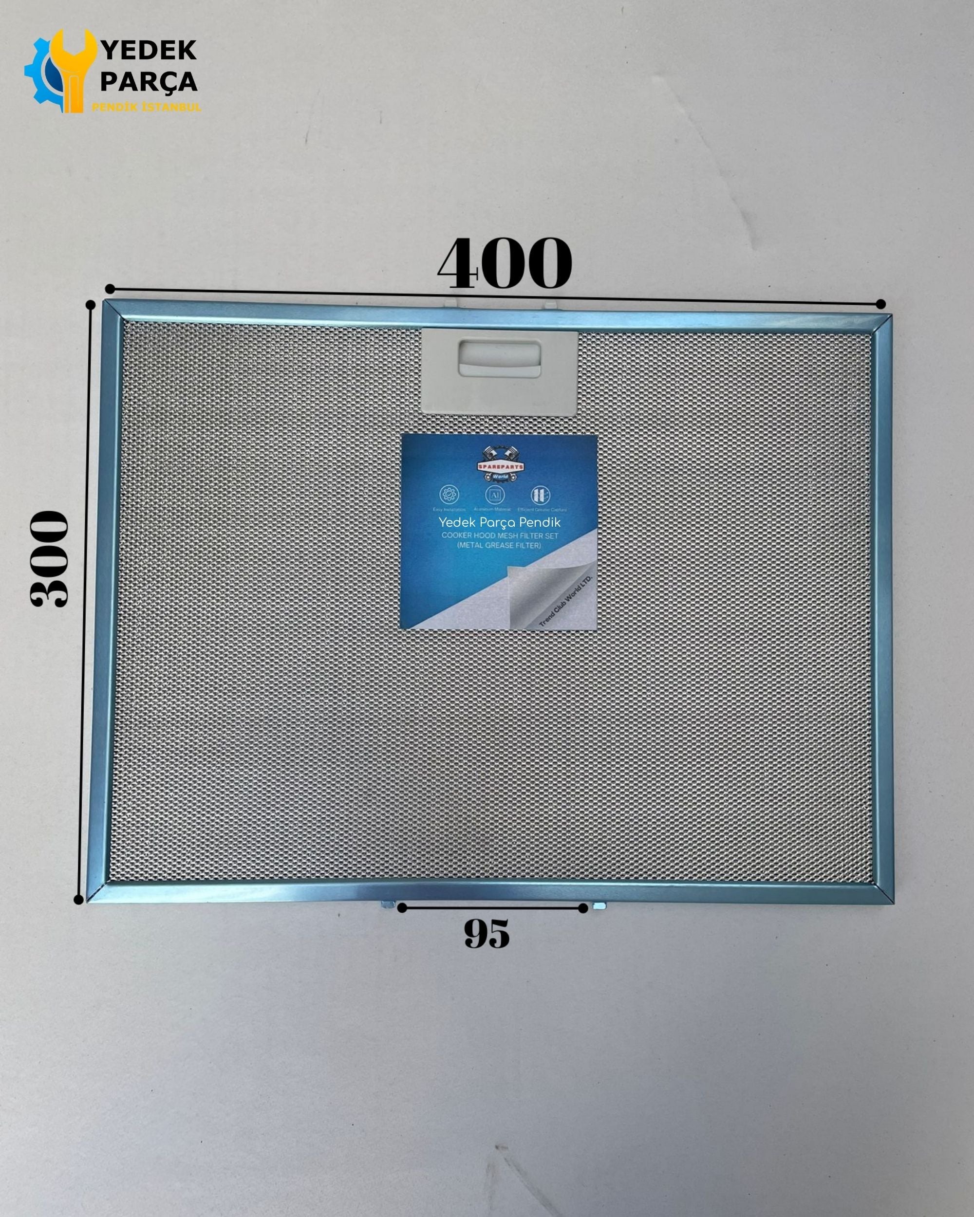 400x300 mm Aspiratör & Davlumbaz Tel Yağ Filtresi 40x30 cm