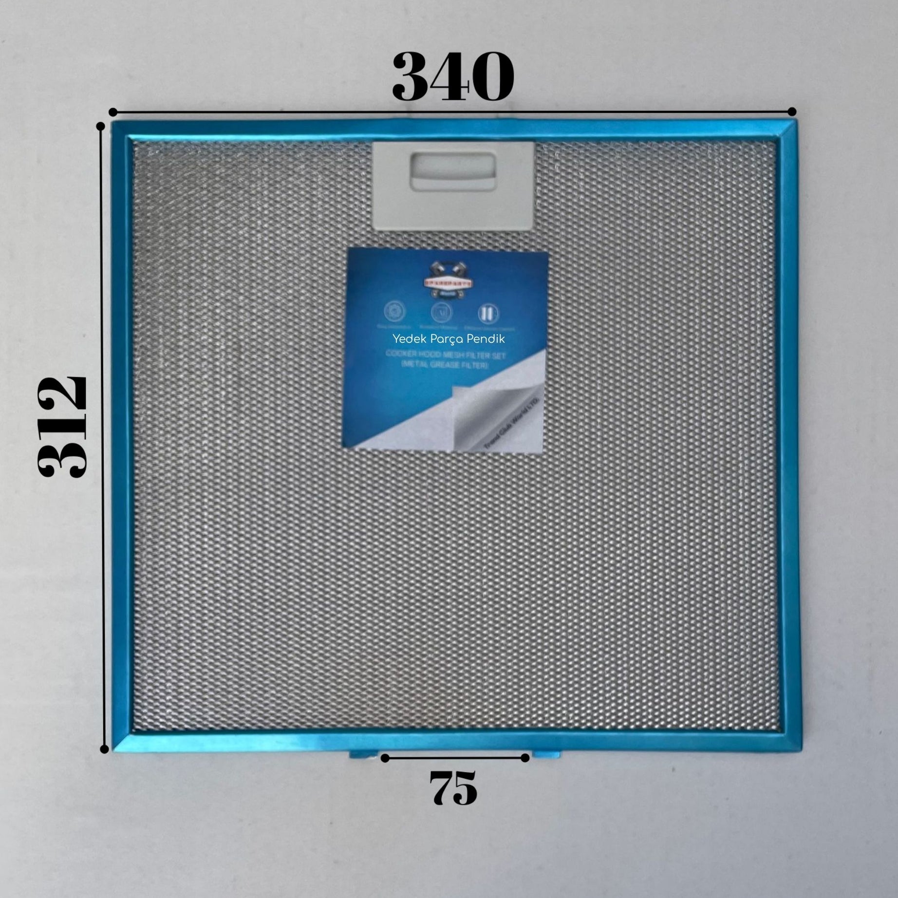 340x312 mm Aspiratör & Davlumbaz Tel Yağ Filtresi 34x31,2 cm