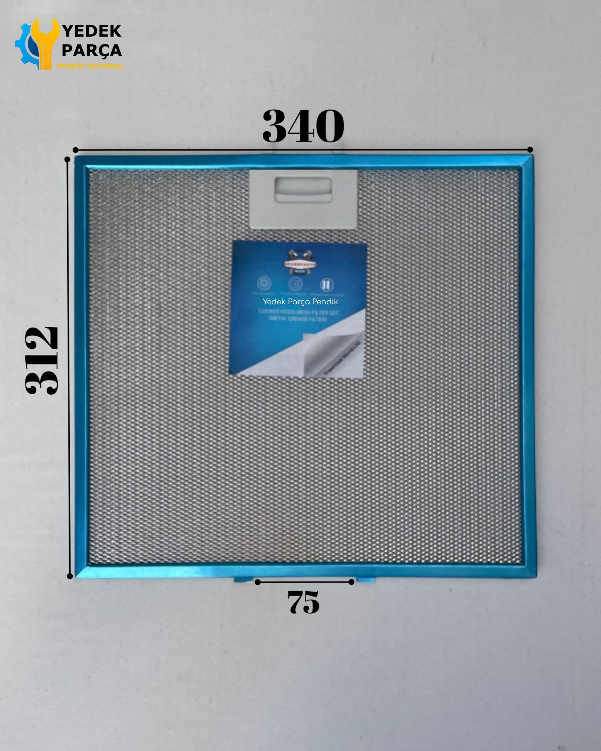 340x312 mm Aspiratör & Davlumbaz Tel Yağ Filtresi 34x31,2 cm