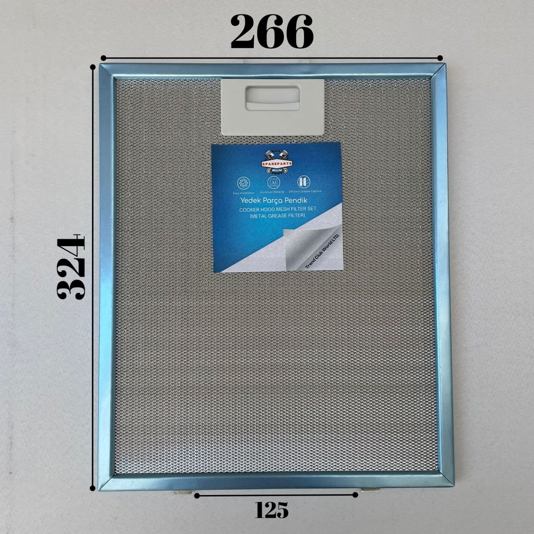 265x325 mm Aspiratör & Davlumbaz Tel Yağ Filtresi | Model: Dp6 | 26,5x32,5 cm