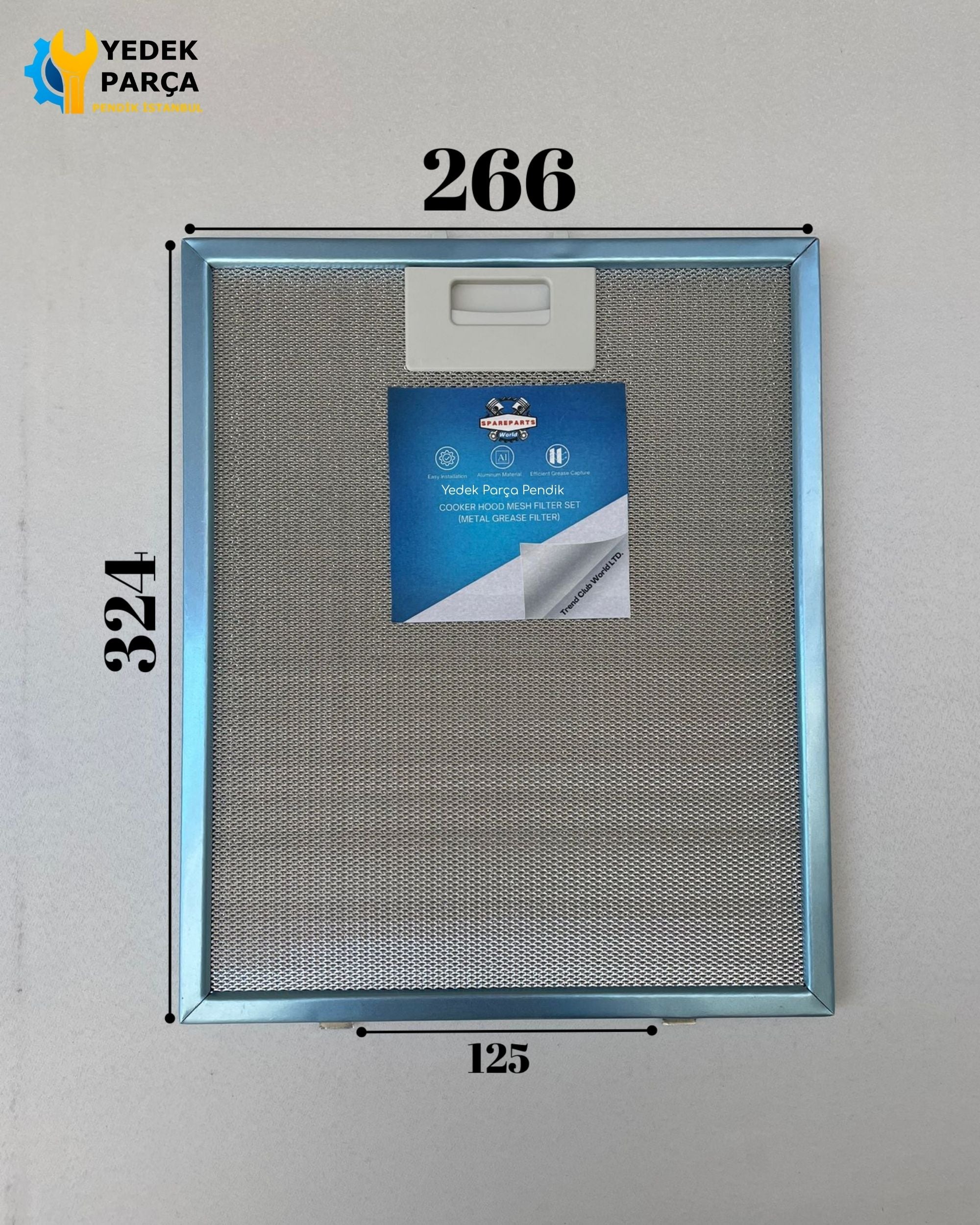 265x325 mm Aspiratör & Davlumbaz Tel Yağ Filtresi | Model: Dp6 | 26,5x32,5 cm