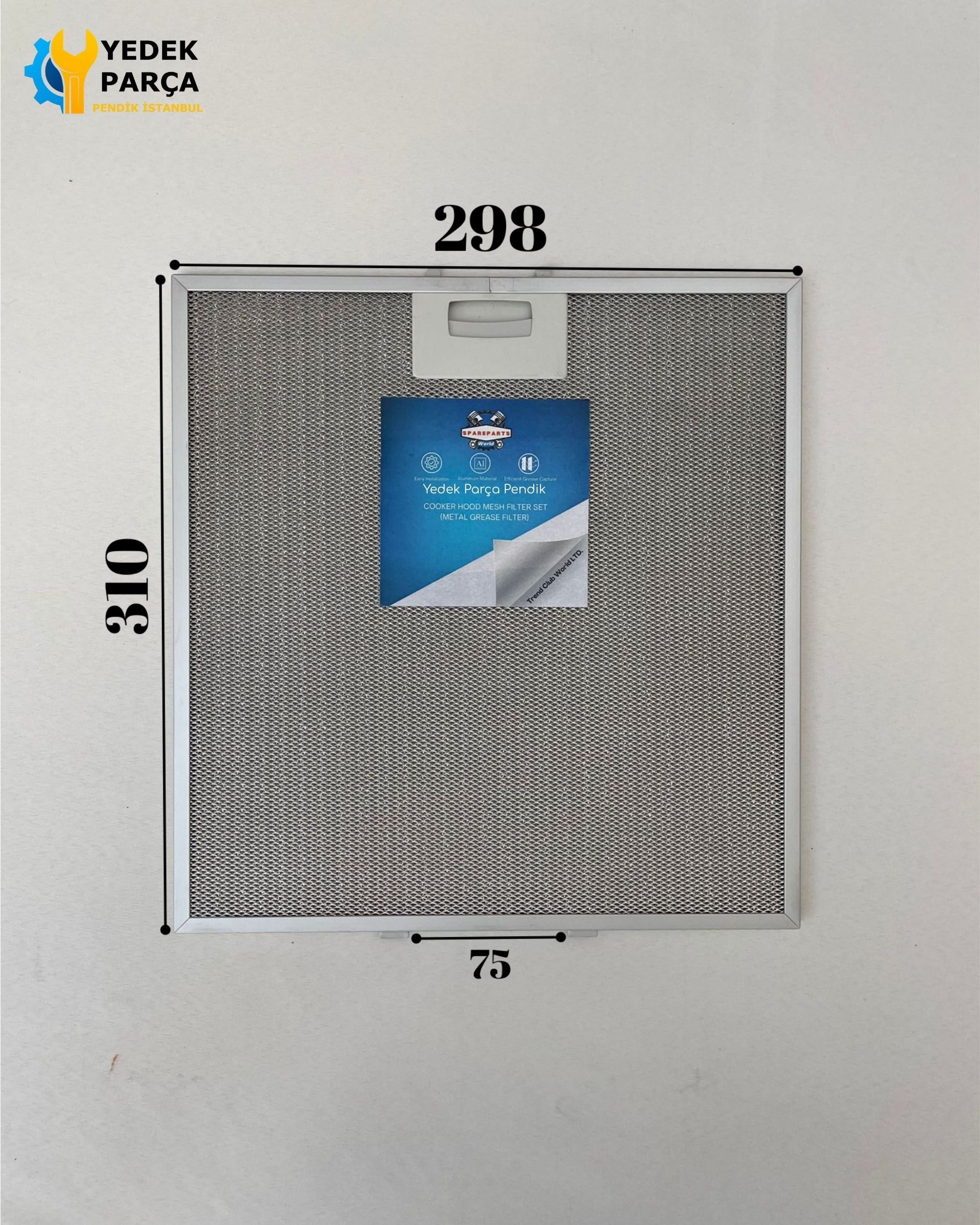 300x310 mm Aspiratör & Davlumbaz Tel Yağ Filtresi 29,8x31 cm