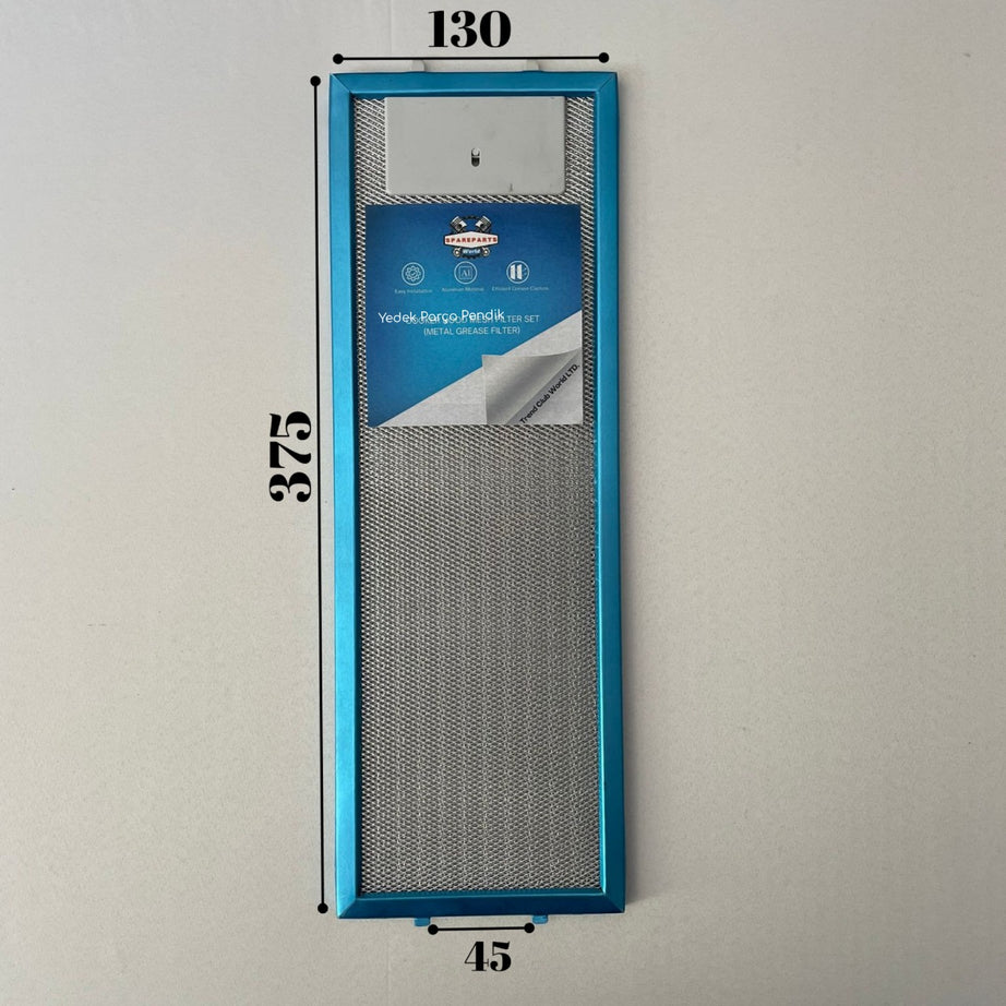 130x375 mm Aspiratör & Davlumbaz Tel Yağ Filtresi 13x37,5 cm