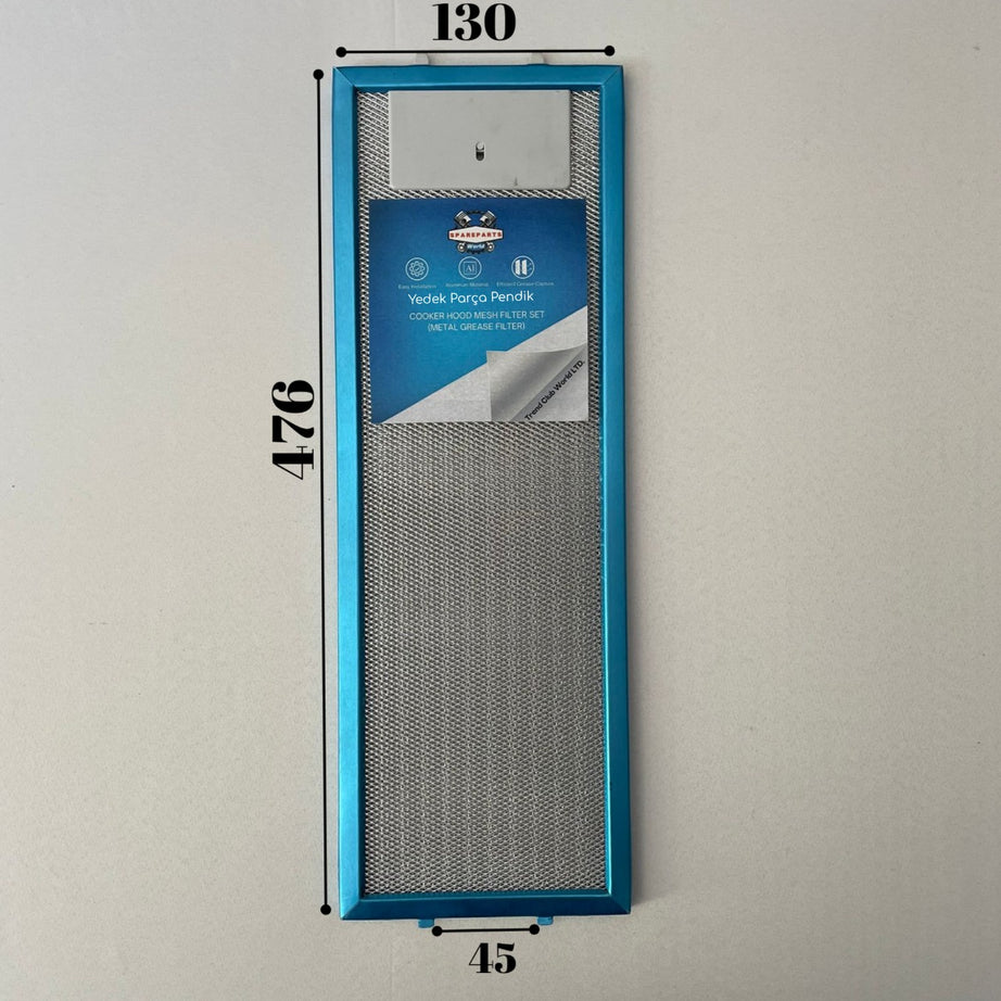 130x476 mm Aspiratör & Davlumbaz Tel Yağ Filtresi | Model: 1037147 - 14211901600 | 13x47,6 cm