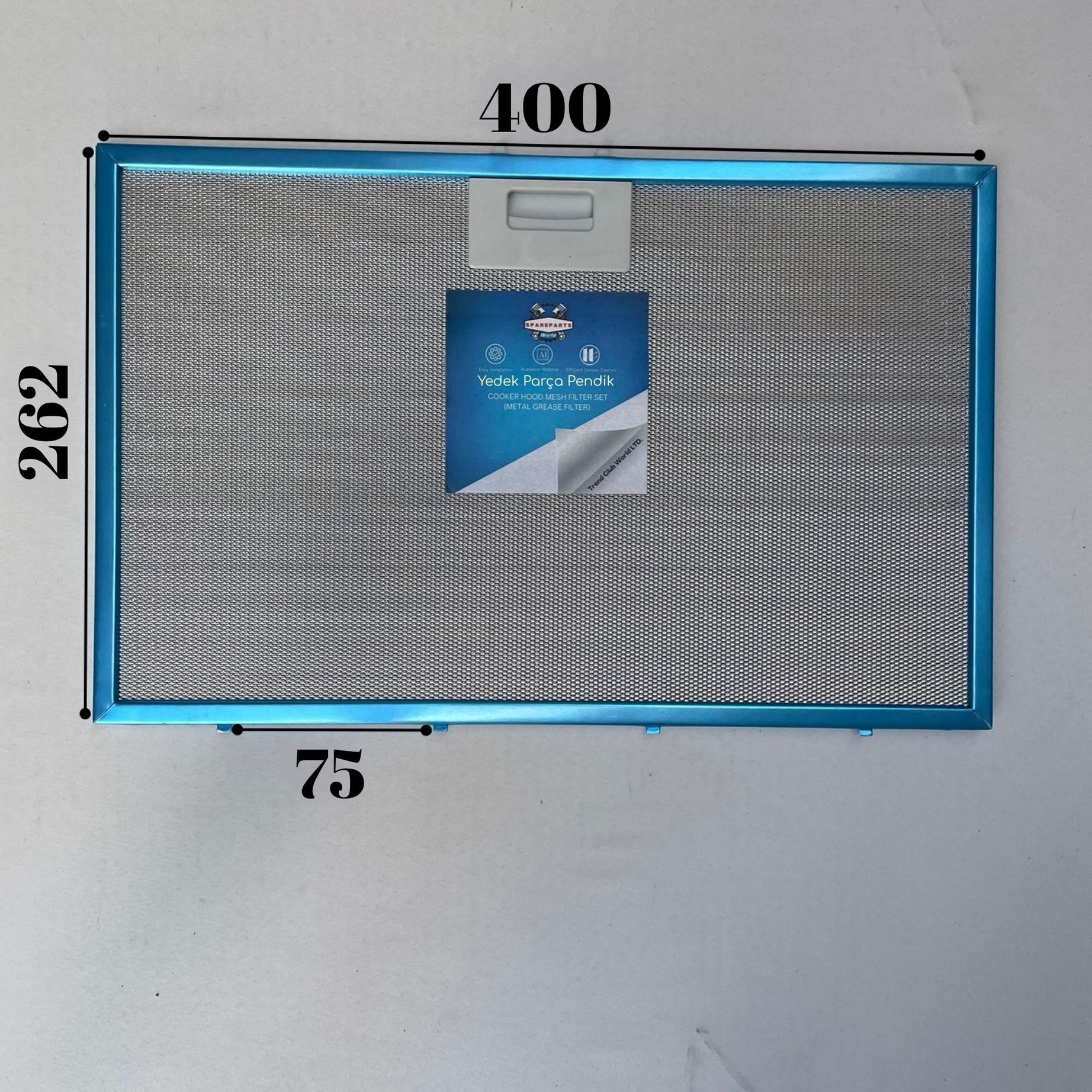 400x262 mm Aspiratör & Davlumbaz Tel Yağ Filtresi 40x26,2 cm