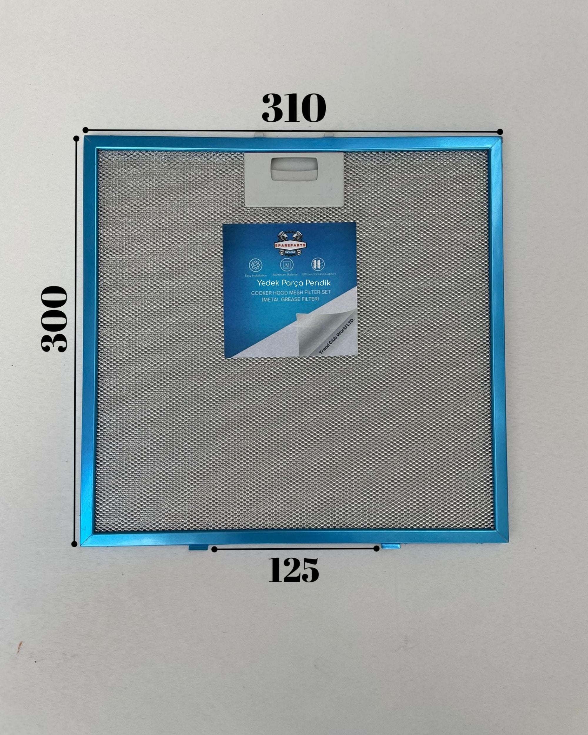 310x300 mm Aspiratör & Davlumbaz Tel Yağ Filtresi 31x30 cm