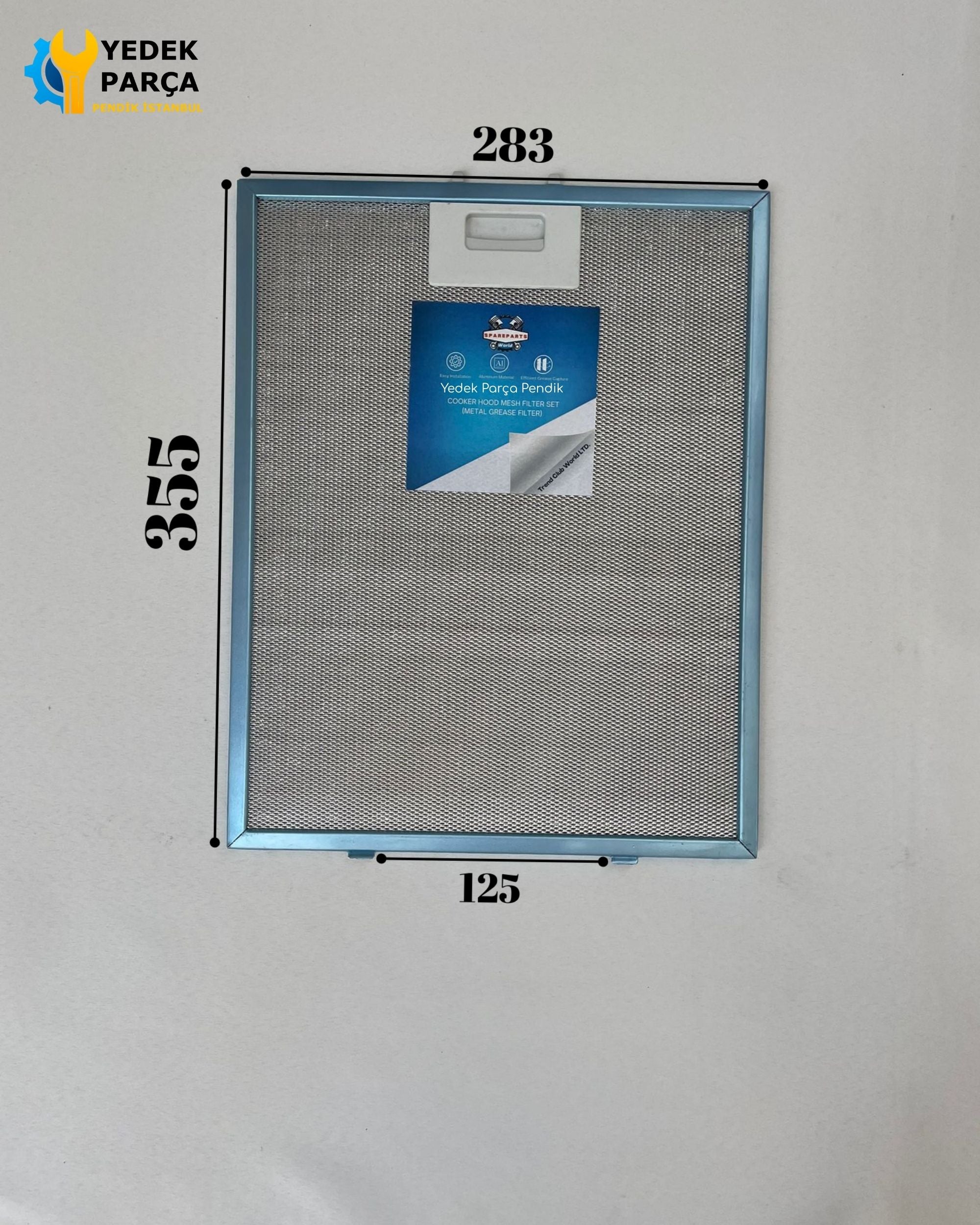 285x355 mm Aspiratör & Davlumbaz Tel Yağ Filtresi | Model: | 28,5x35,5 cm