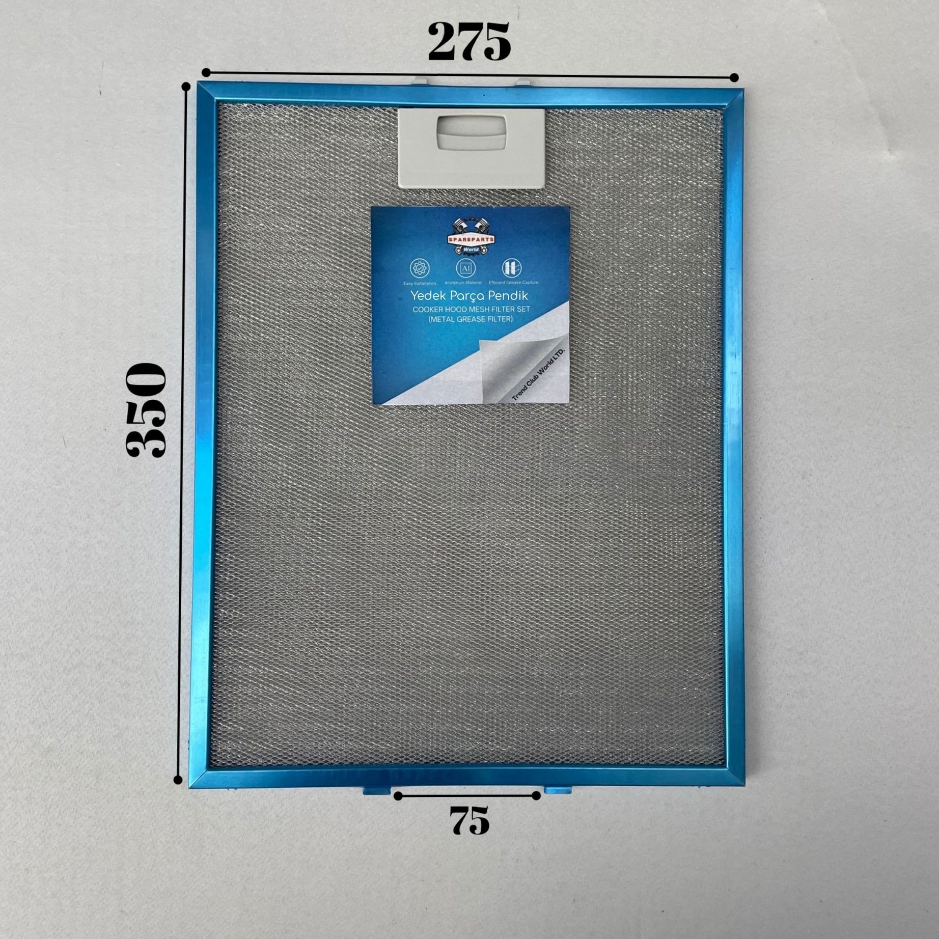 275x350 mm Aspiratör & Davlumbaz Tel Yağ Filtresi 27,5x35 cm