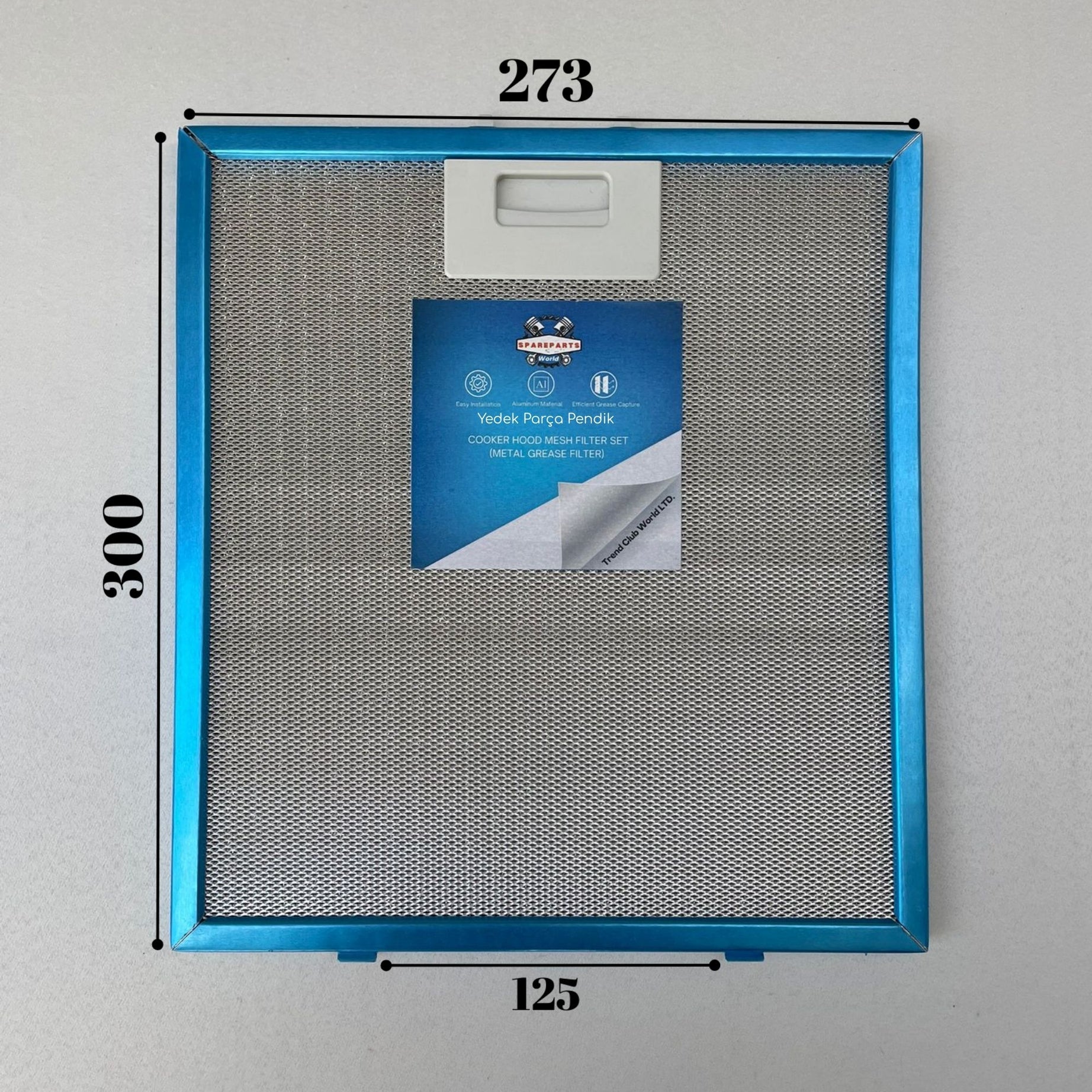 273x300 mm Aspiratör & Davlumbaz Tel Yağ Filtresi 27,3x30 cm