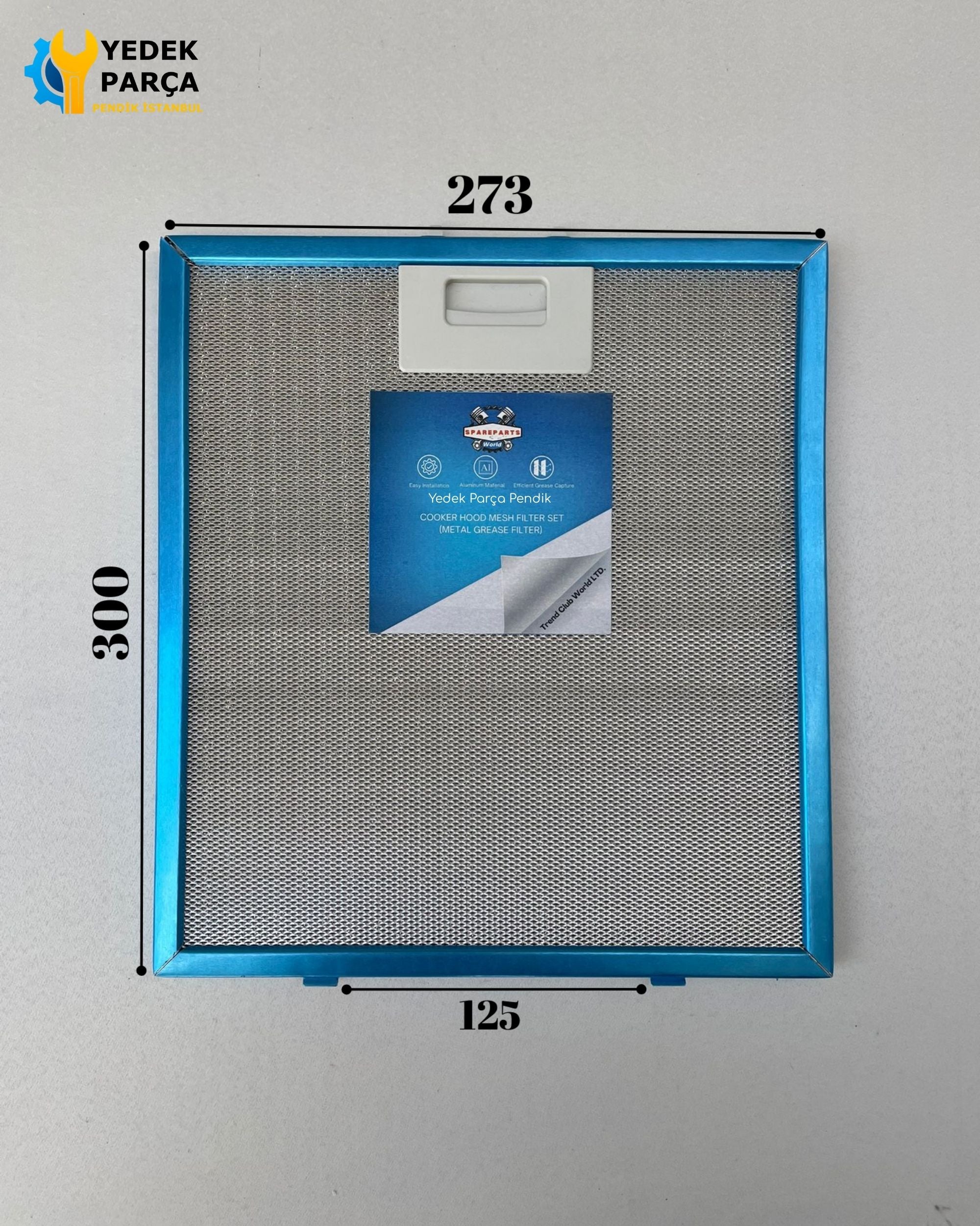 273x300 mm Aspiratör & Davlumbaz Tel Yağ Filtresi 27,3x30 cm