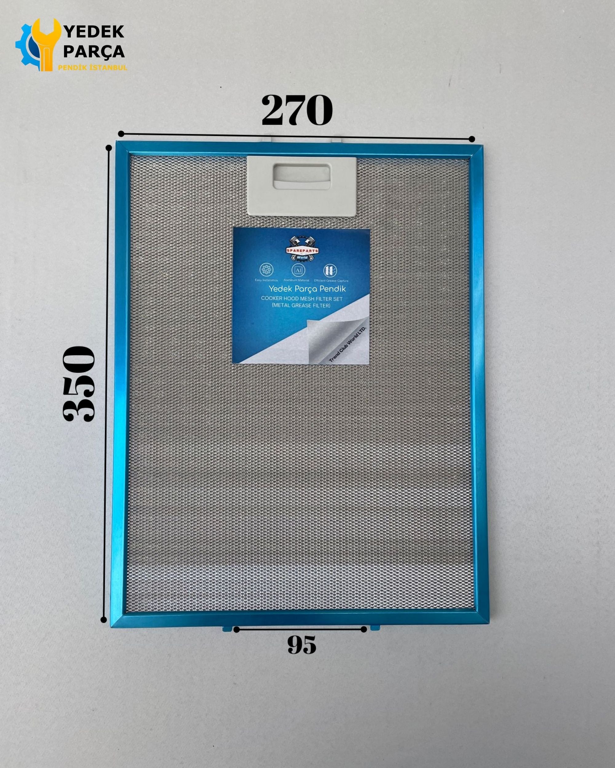 270x350 mm Aspiratör & Davlumbaz Tel Yağ Filtresi 27x35 cm