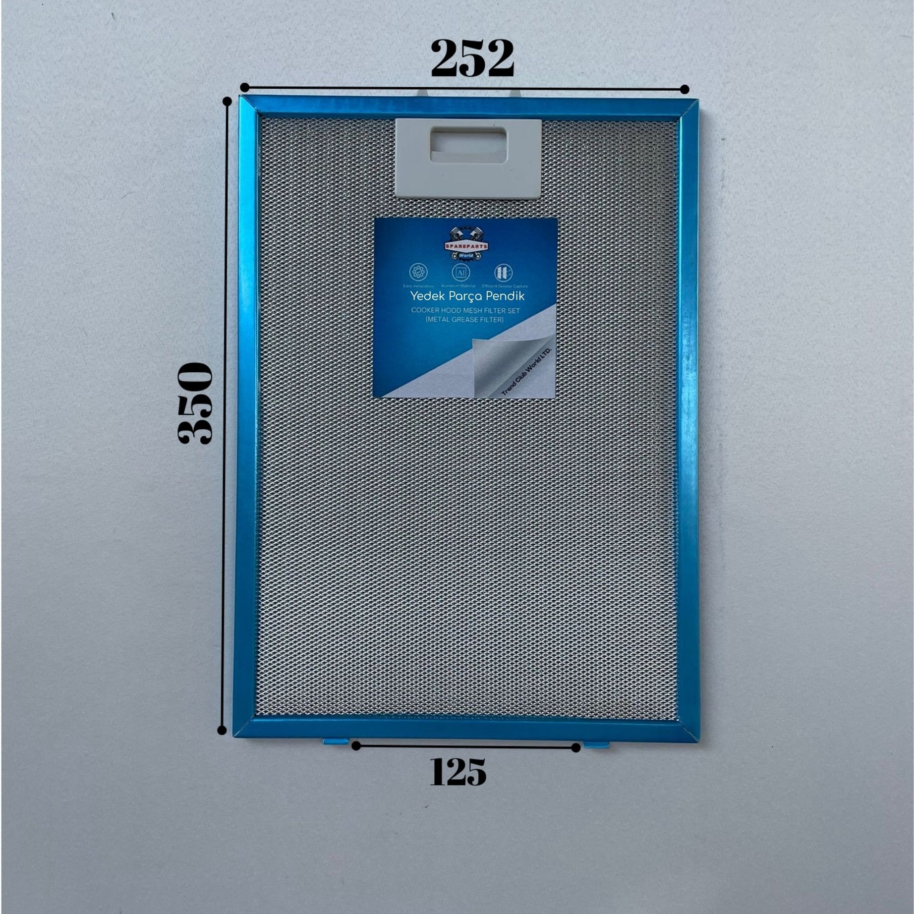 250x350 mm Aspiratör & Davlumbaz Tel Yağ Filtresi 25x35 cm