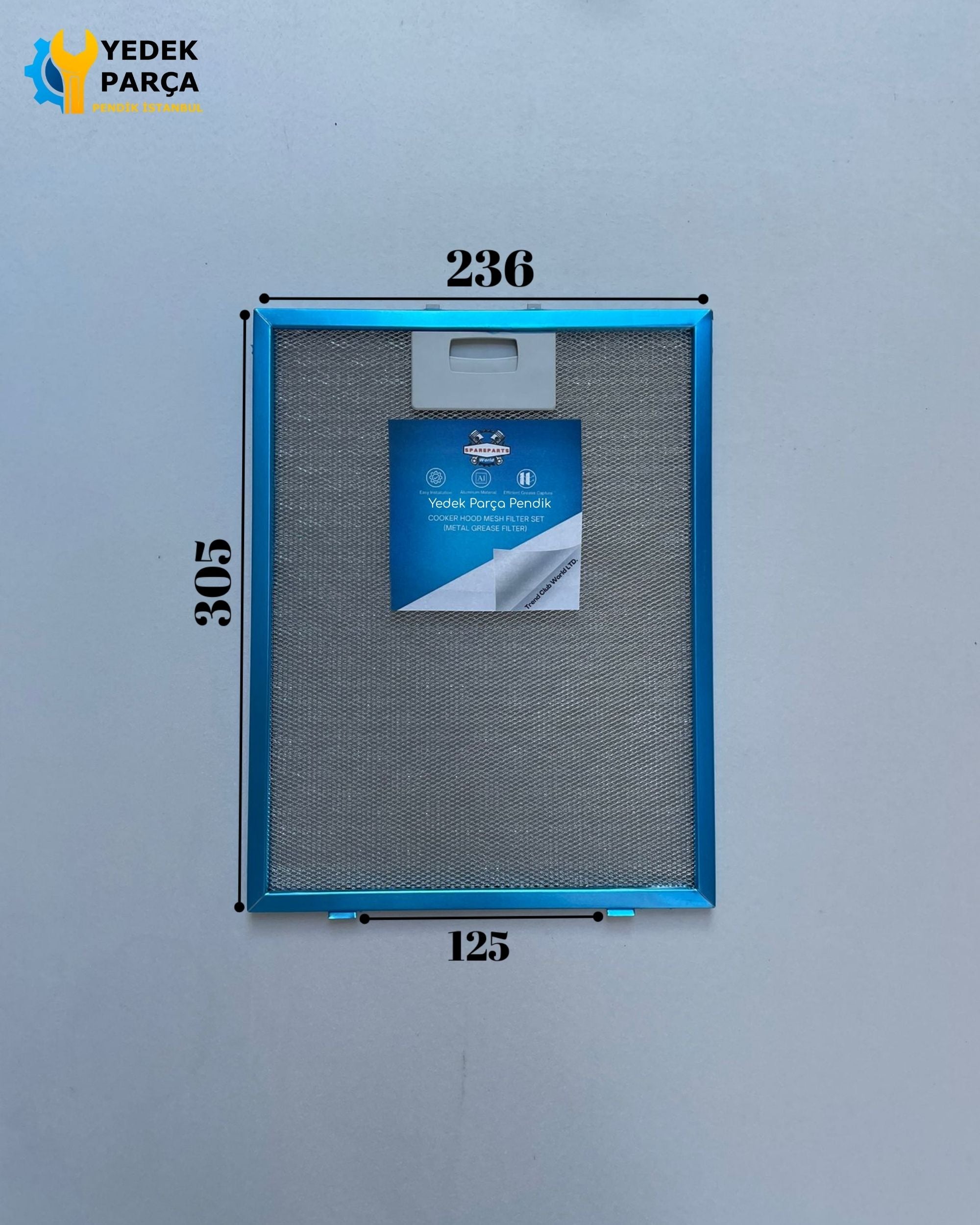 235x305 mm Aspiratör & Davlumbaz Tel Yağ Filtresi 23,5x30,5 cm