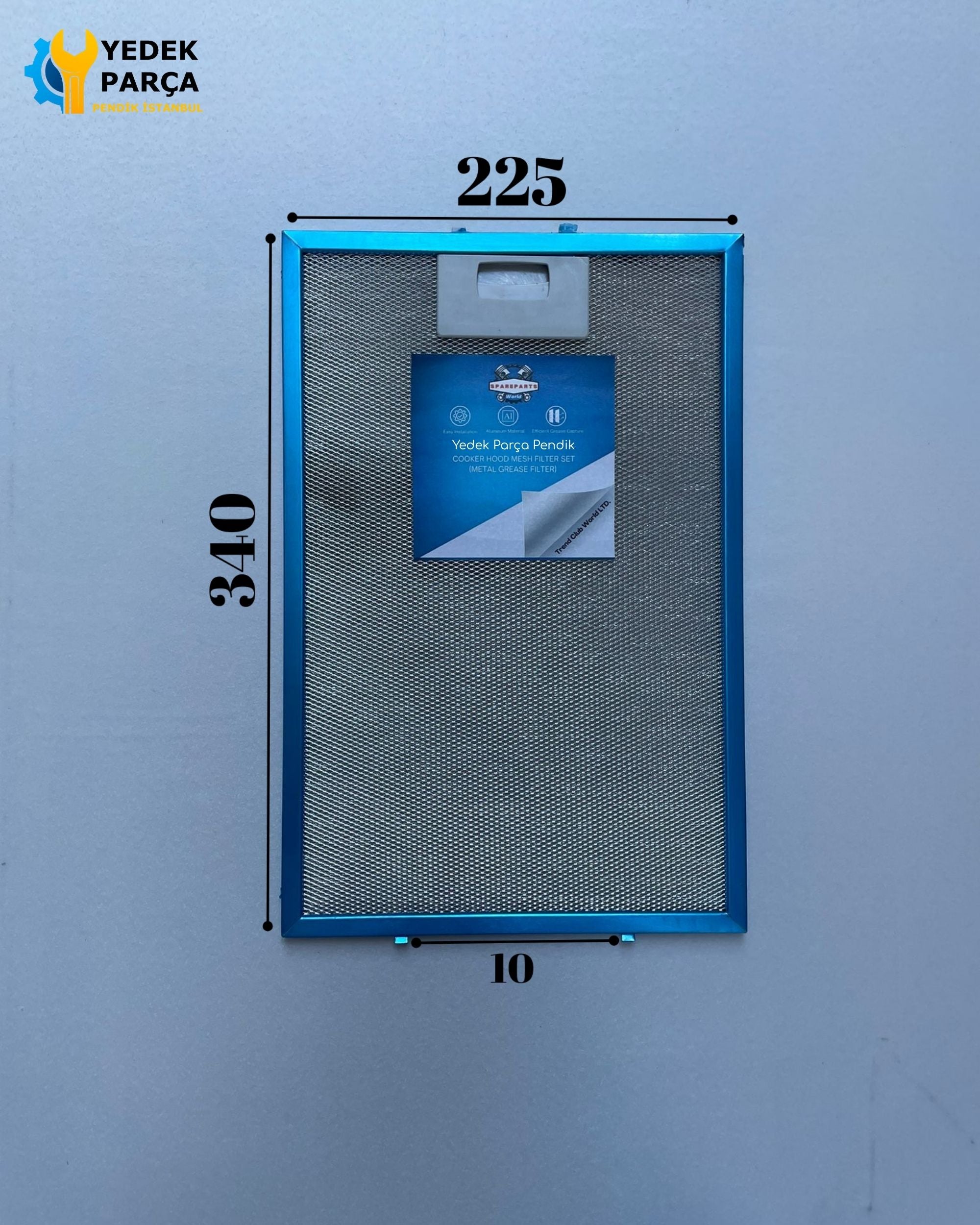 225x340 mm Aspiratör & Davlumbaz Tel Yağ Filtresi 22,5x34 cm