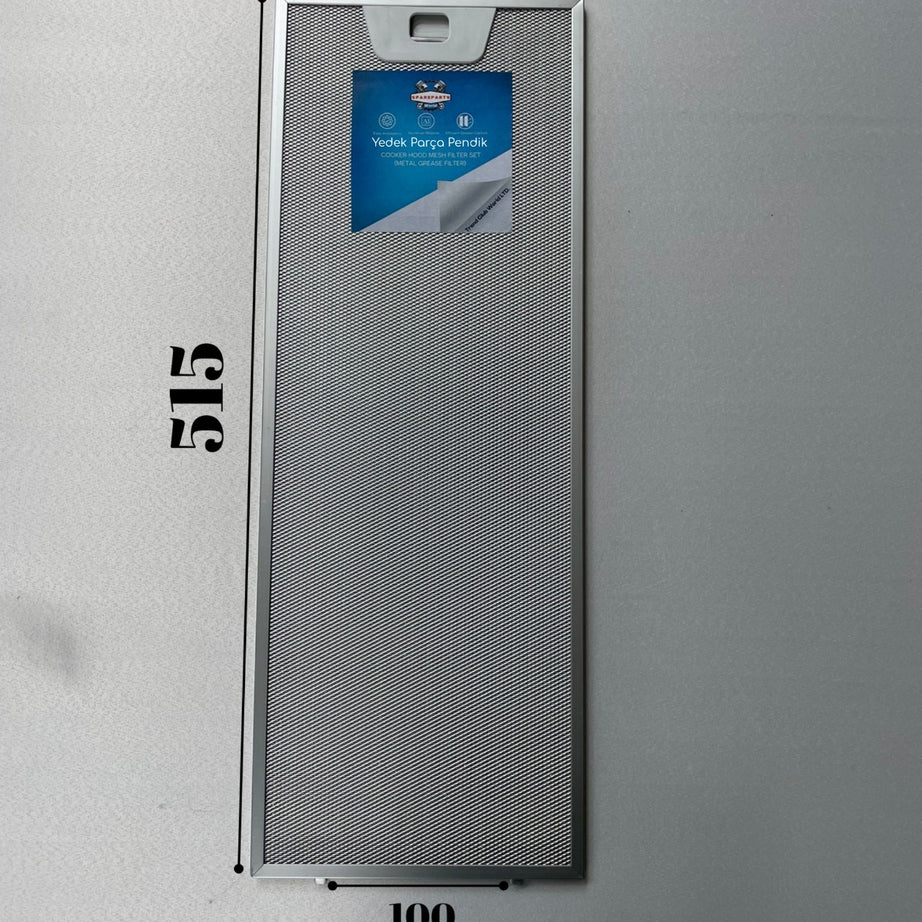 186x515 mm | Aspiratör & Davlumbaz Tel Yağ Filtresi | Model: 00660222 - 133.0176.353 | 18,6x51,5 cm