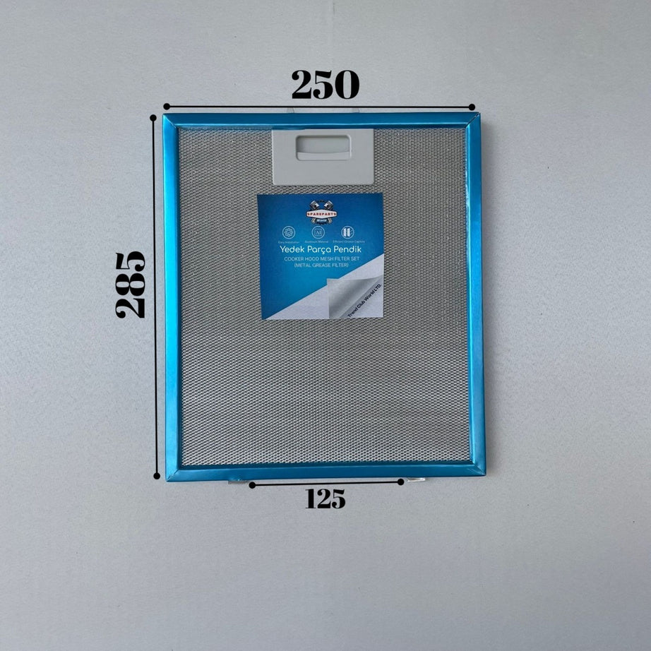 250x285 mm Aspiratör & Davlumbaz Tel Yağ Filtresi | Model: 19882 | 25x28,5 cm