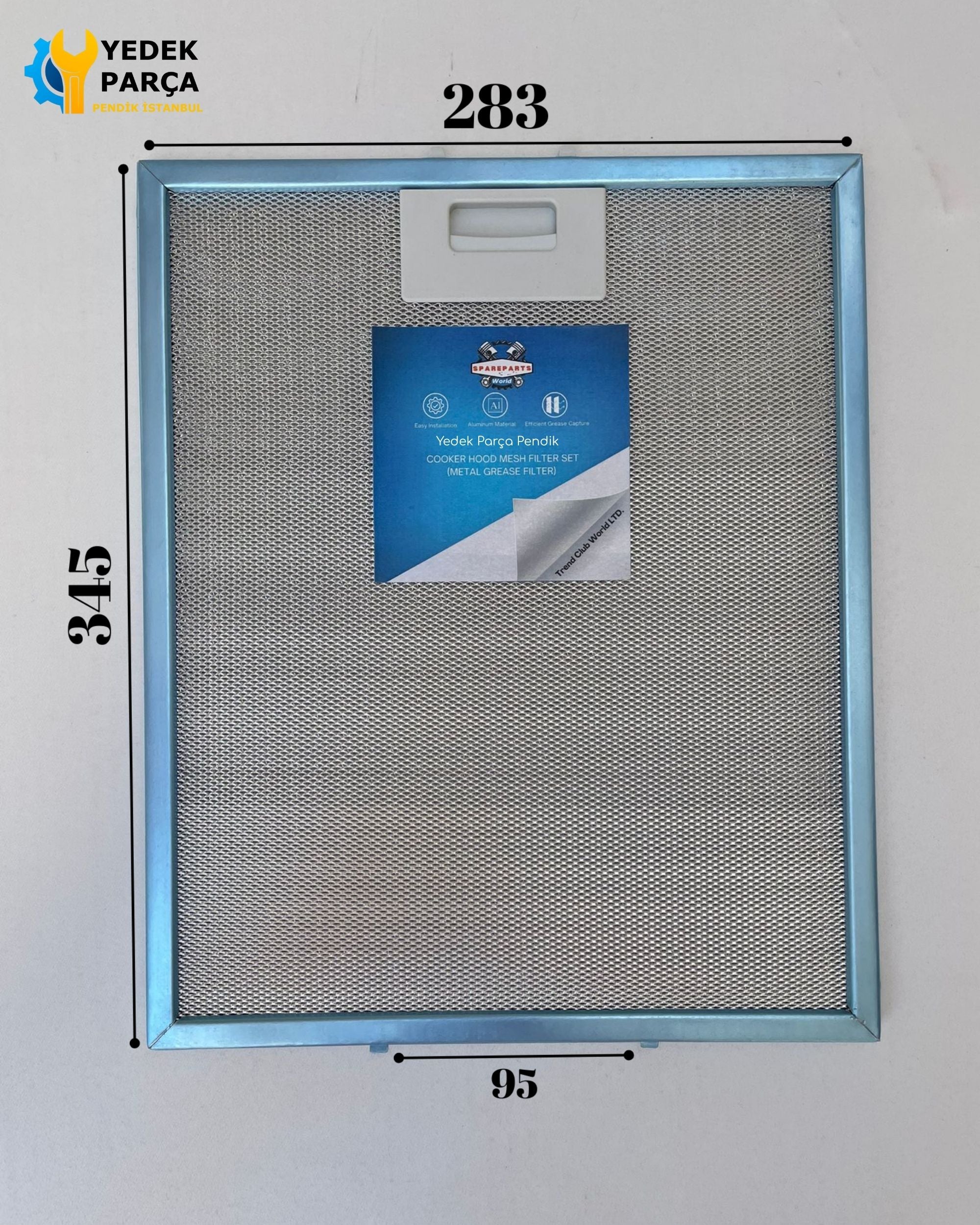 AEG: 94202249200 | 285x345 mm | Aspiratör & Davlumbaz Tel Yağ Filtresi | Model: 80877665 | 28,5x34,5 cm