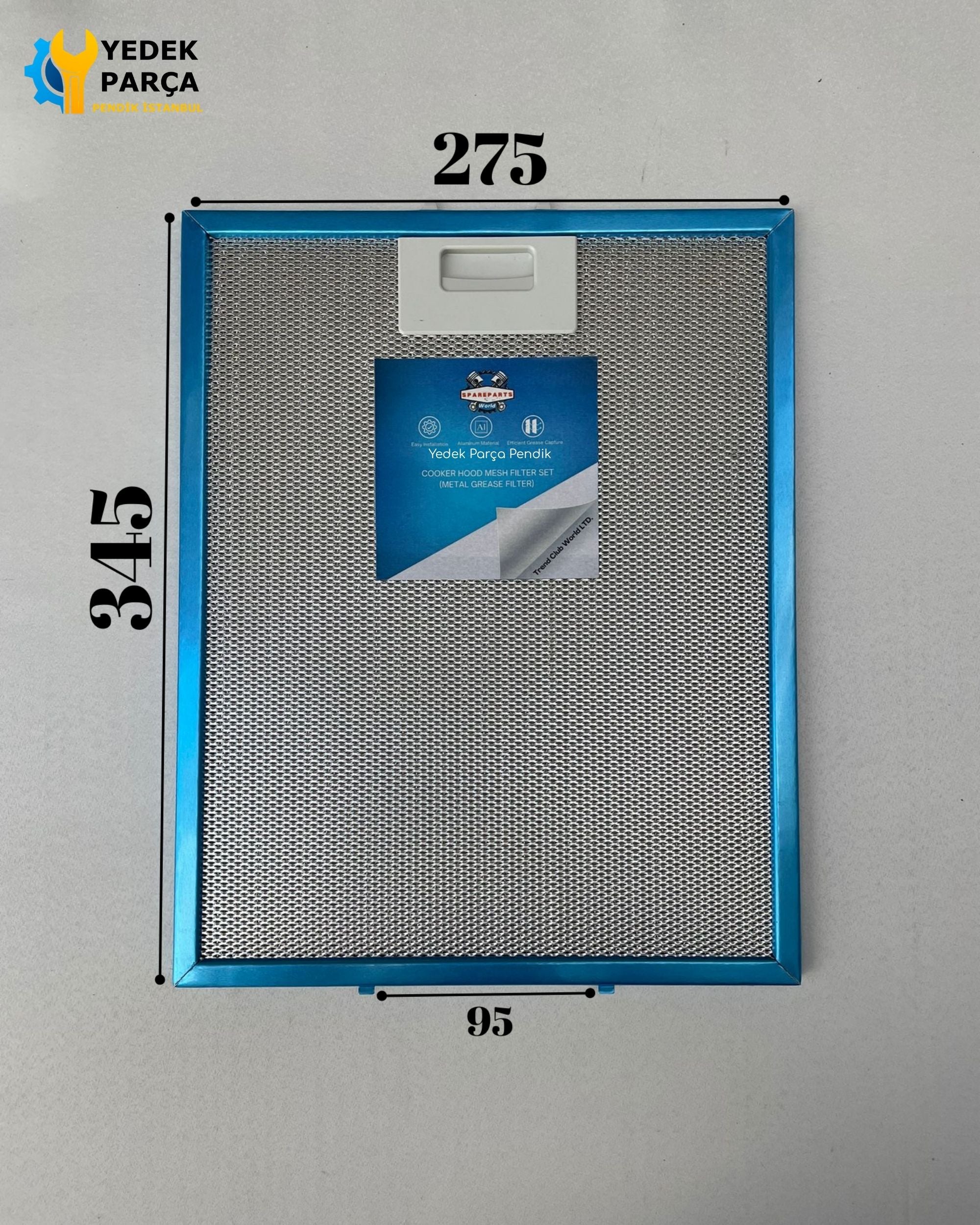 Teka: ZEP60 | INOX | 275x345 mm | Aspiratör & Davlumbaz Tel Yağ Filtresi | Model: 81460133 | 27,5x34,5 cm