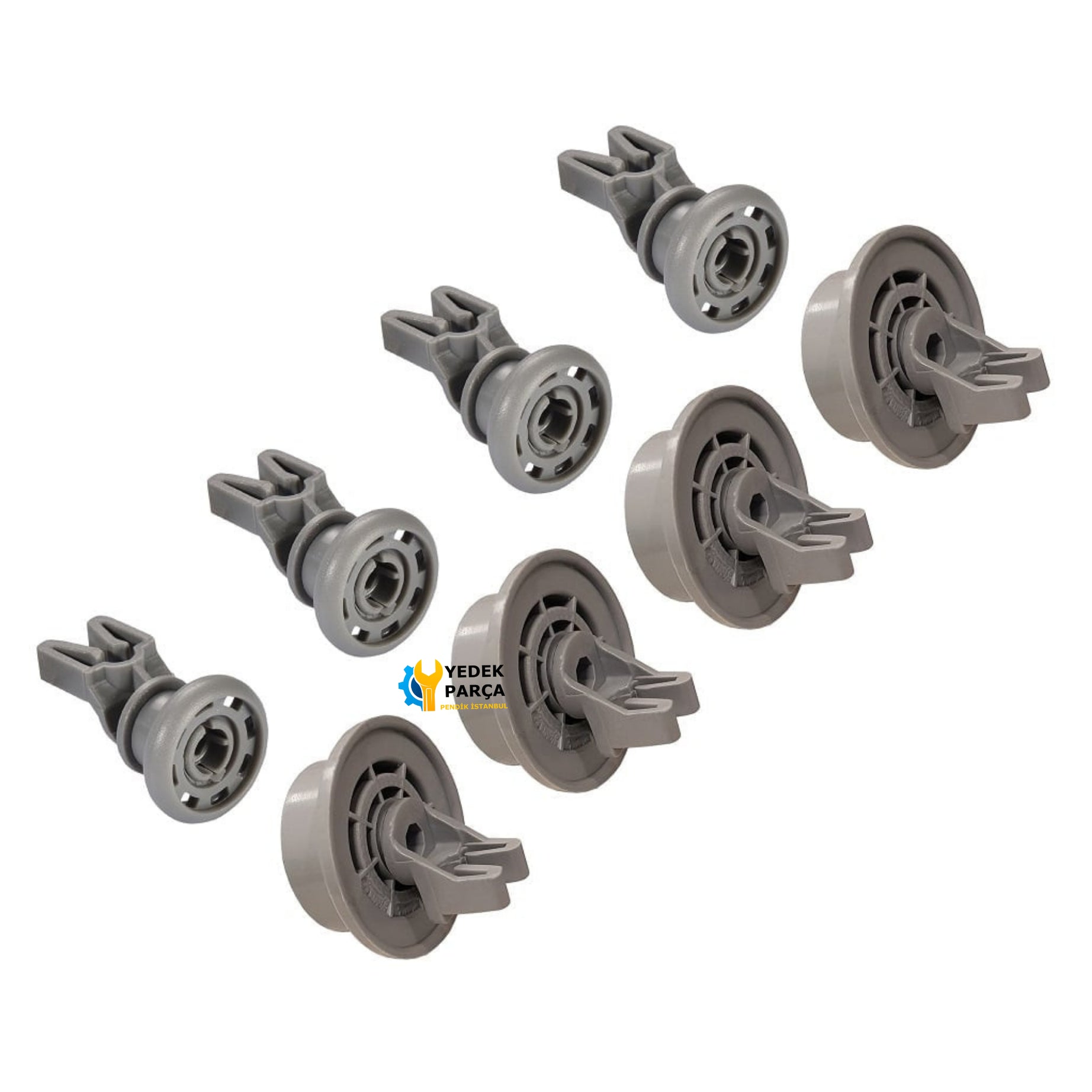 Beko Uyumlu D13001S Bulaşık Makinesi Sepet Tekerleği 4 ALT 4 ÜST Teker Takımı