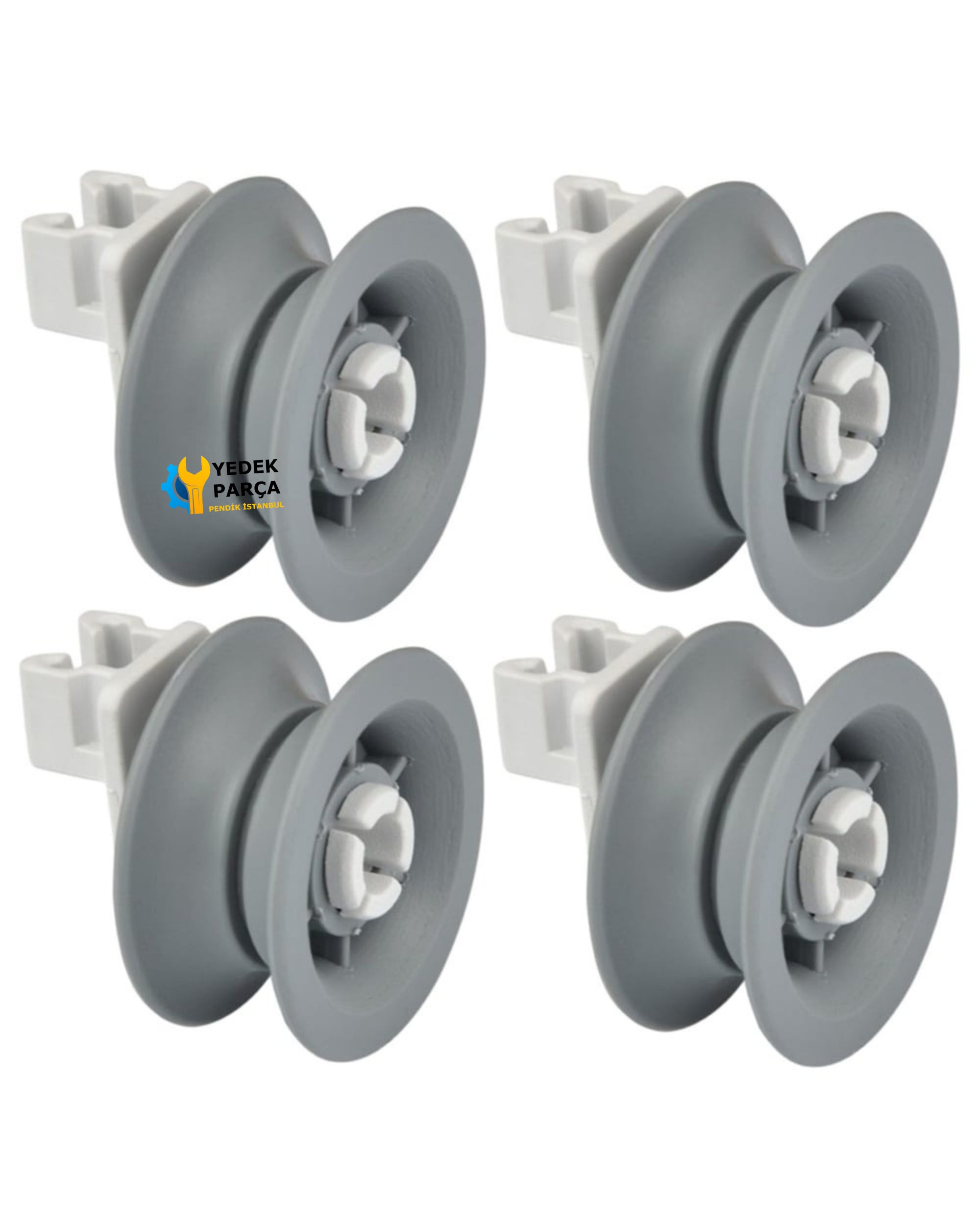 Siemens Uyumlu SN25E203EU Bulaşık Makinesi Sepet Tekerleği 4 ALT 4 ÜST Teker Takımı