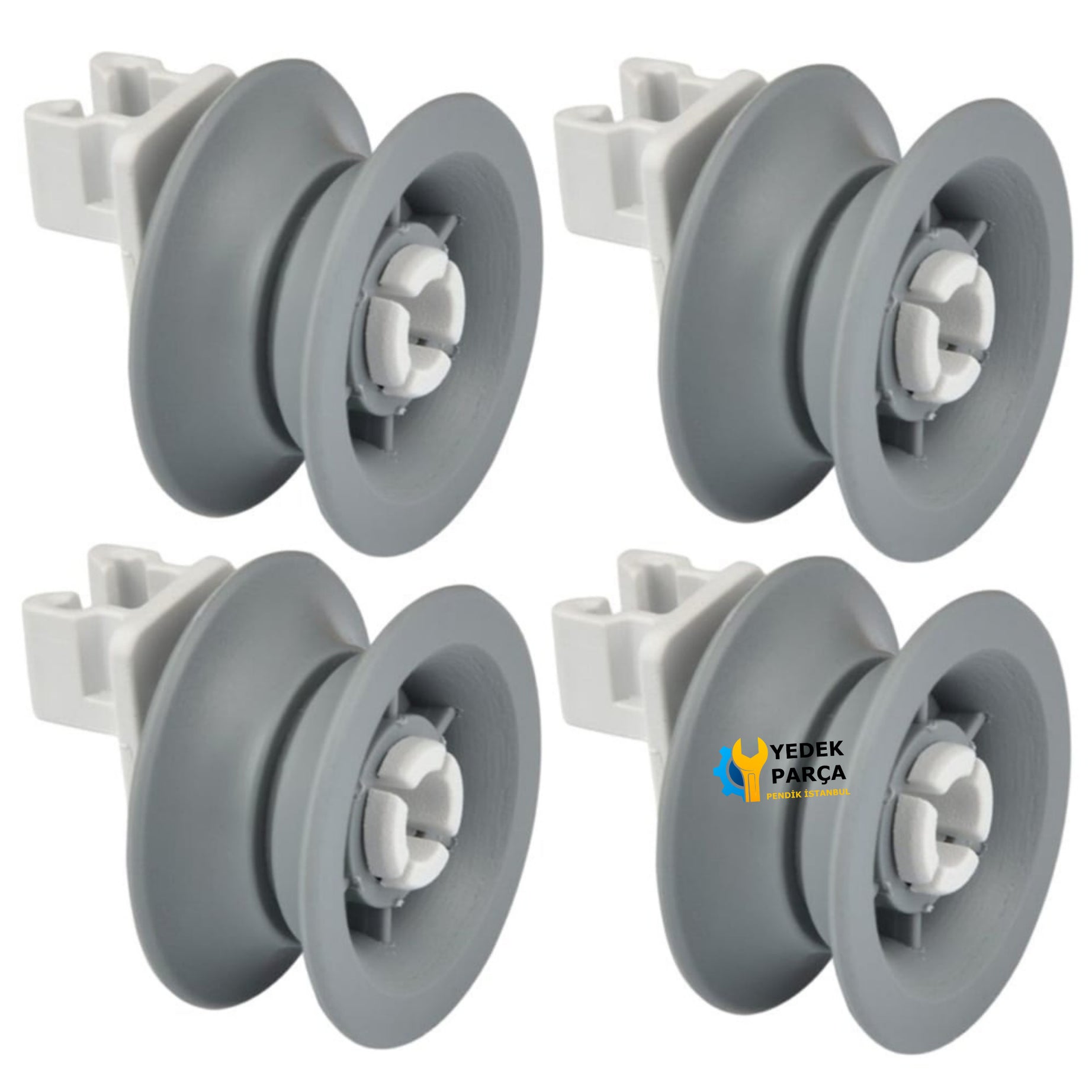 Bosch Uyumlu SMV50E00EU Bulaşık Makinesi Sepet Tekerleği ÜST Teker 4 Adet