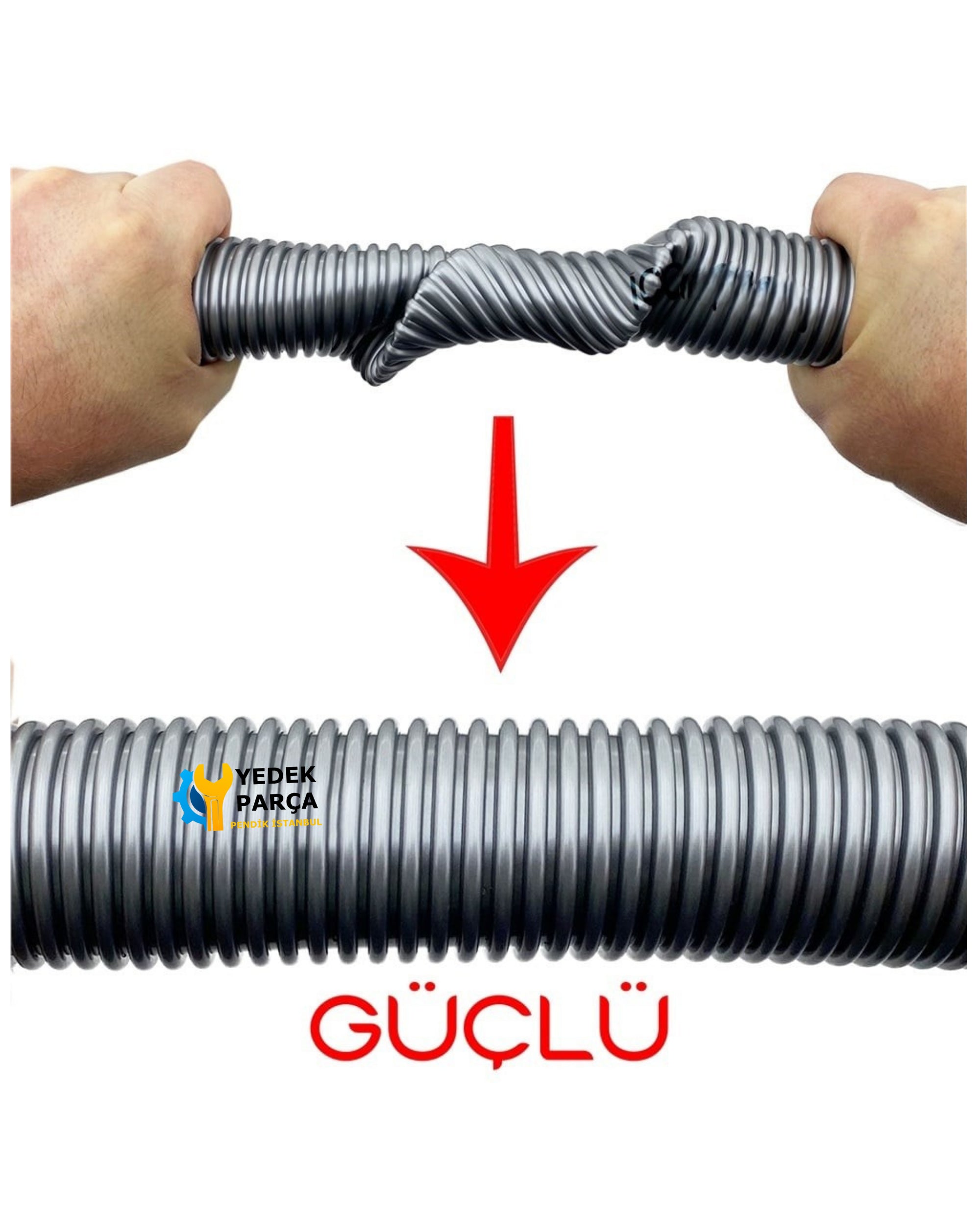 Bosch Uyumlu BGB 7330 Süpürge Katlanmaz Dayanıklı Güçlü Hortumu Seti Hediyeli