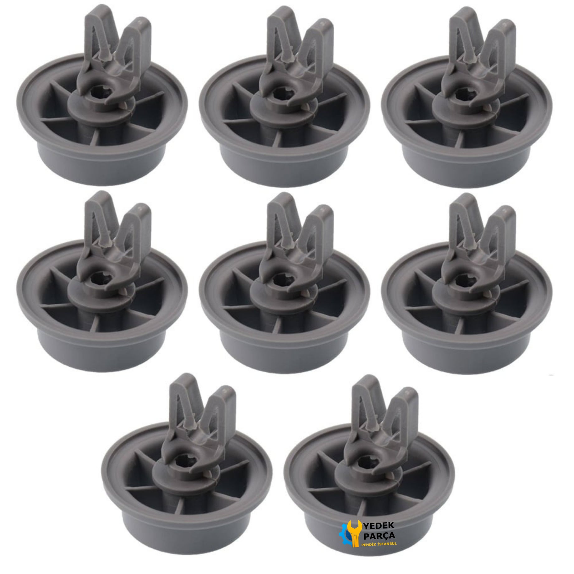 Blomberg Uyumlu Bulaşık Makinesi Sepet Tekerleği 8 ALT 8 ÜST Teker Takımı