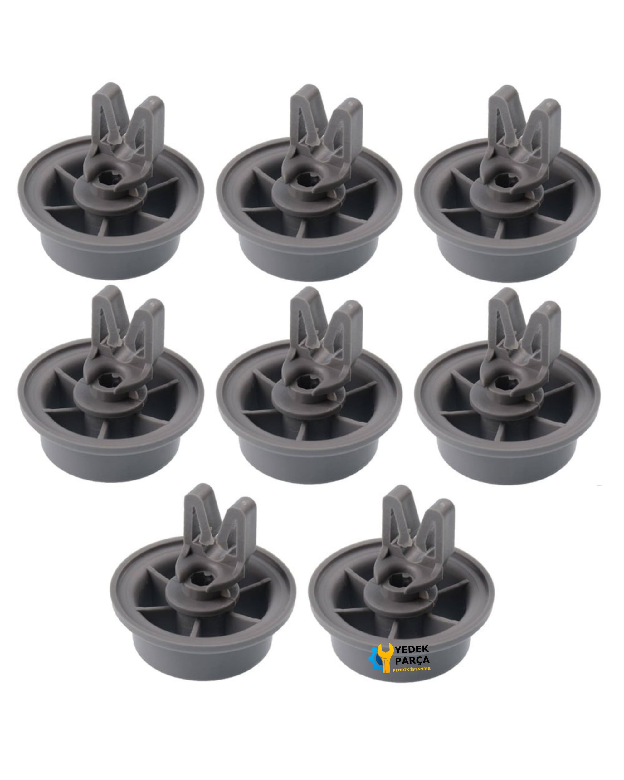 Blomberg Uyumlu Bulaşık Makinesi Sepet Tekerleği 8 ALT 8 ÜST Teker Takımı