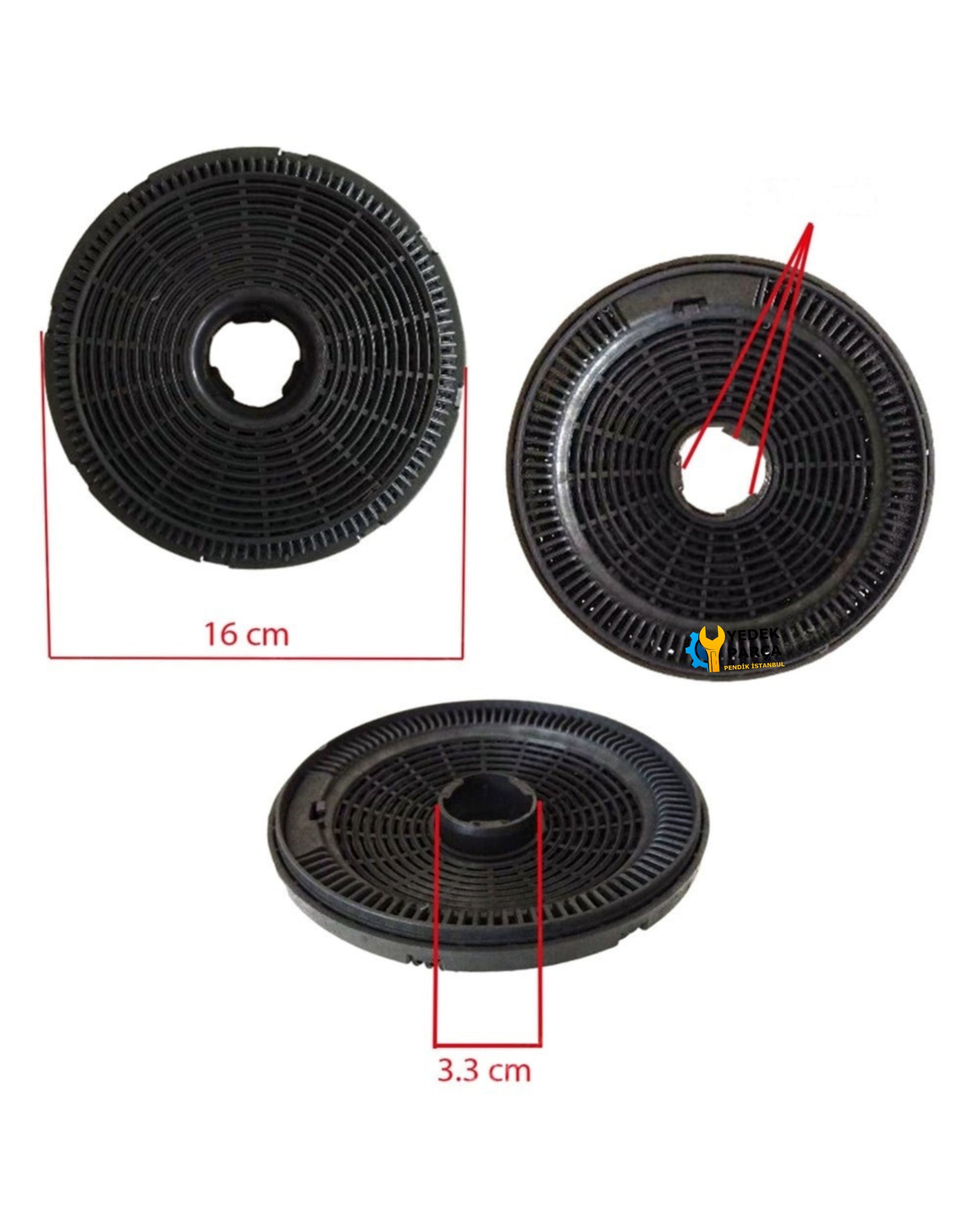 Beko Uyumlu ADE 63640 S Davlumbaz Aspiratör Karbon Filtresi