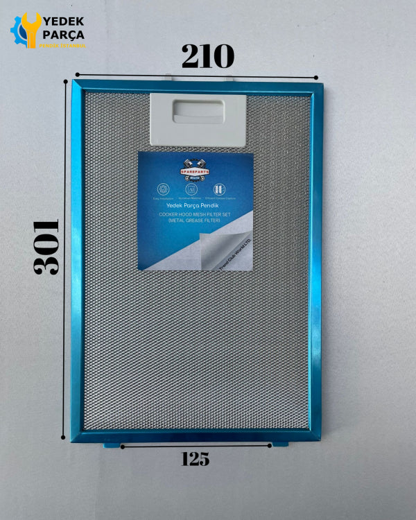 210x300 mm Aspiratör & Davlumbaz Tel Yağ Filtresi 21x30 cm