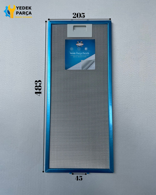 205x483 mm Aspiratör & Davlumbaz Tel Yağ Filtresi 20,5x48,3 cm