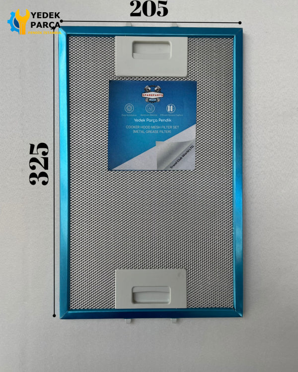 205x325 mm Aspiratör & Davlumbaz Tel Yağ Filtresi 20,5x32,5 cm
