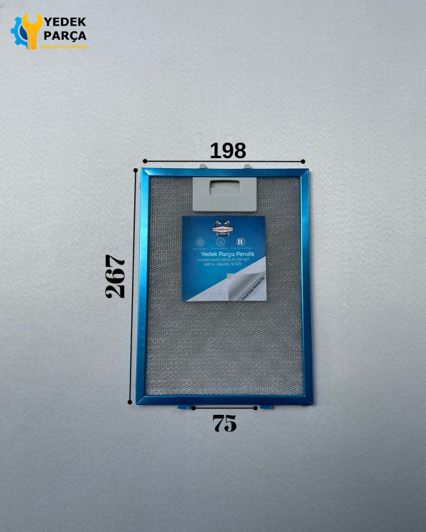 198x268 mm Aspiratör & Davlumbaz Tel Yağ Filtresi 19,8x26,8 cm
