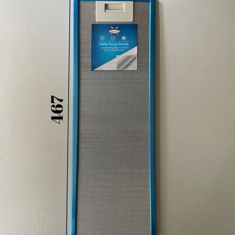 185x465 mm Aspiratör & Davlumbaz Tel Yağ Filtresi 18,5x46,5 cm