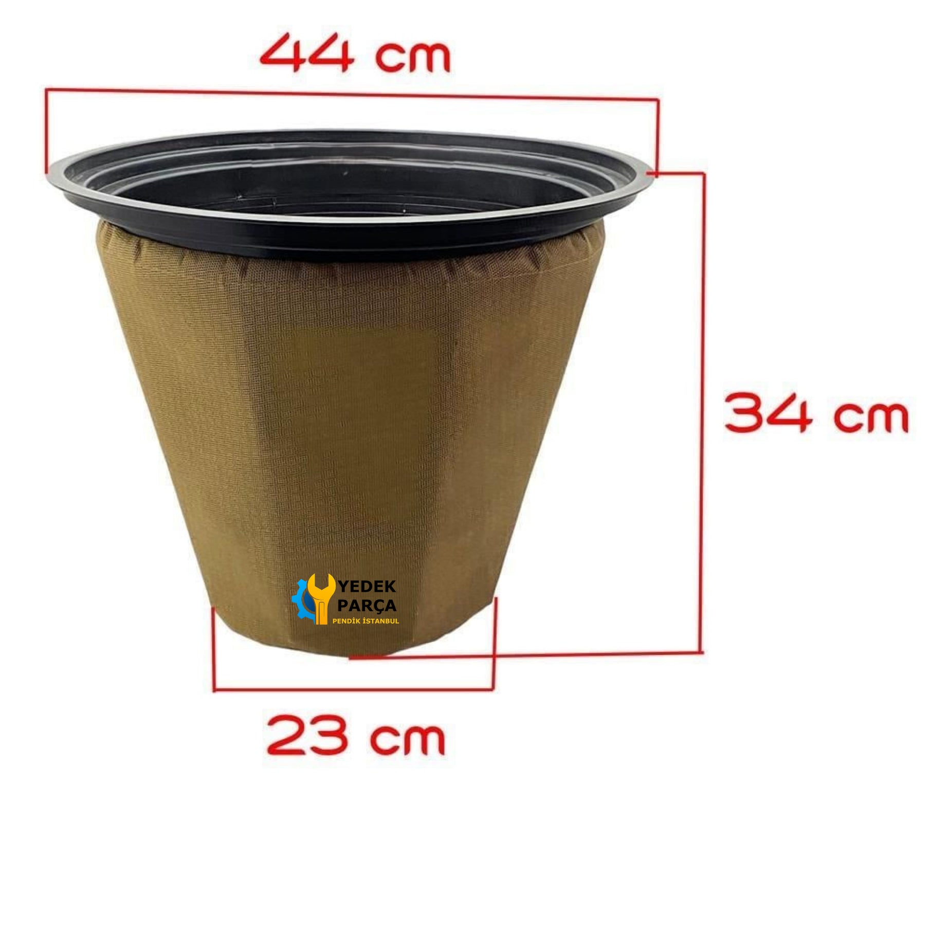 Sanayi Tipi Süpürge için Boşaltılabilir Kafesli Bez Torba 44 cm