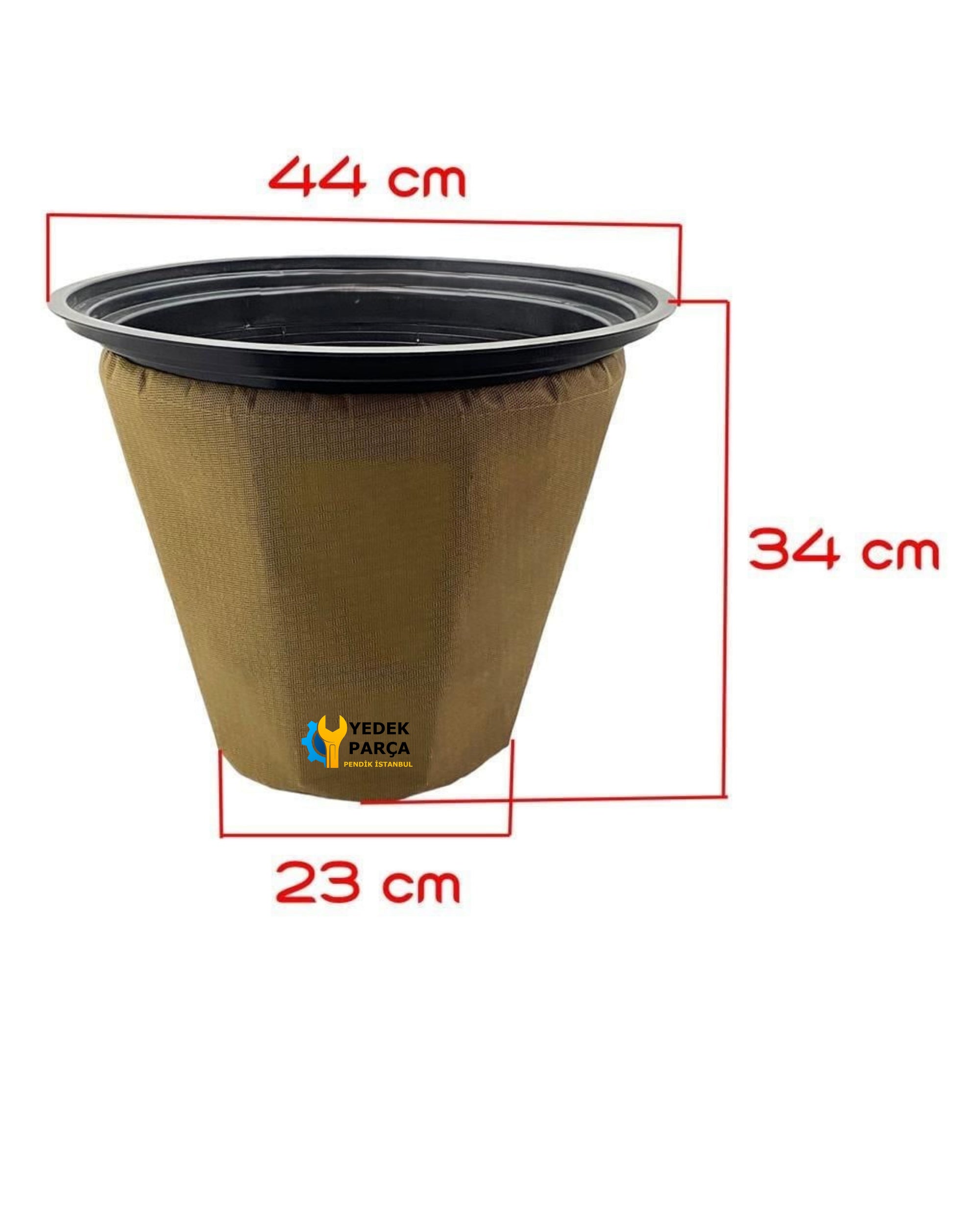 Sanayi Tipi Süpürge için Boşaltılabilir Kafesli Bez Torba 44 cm