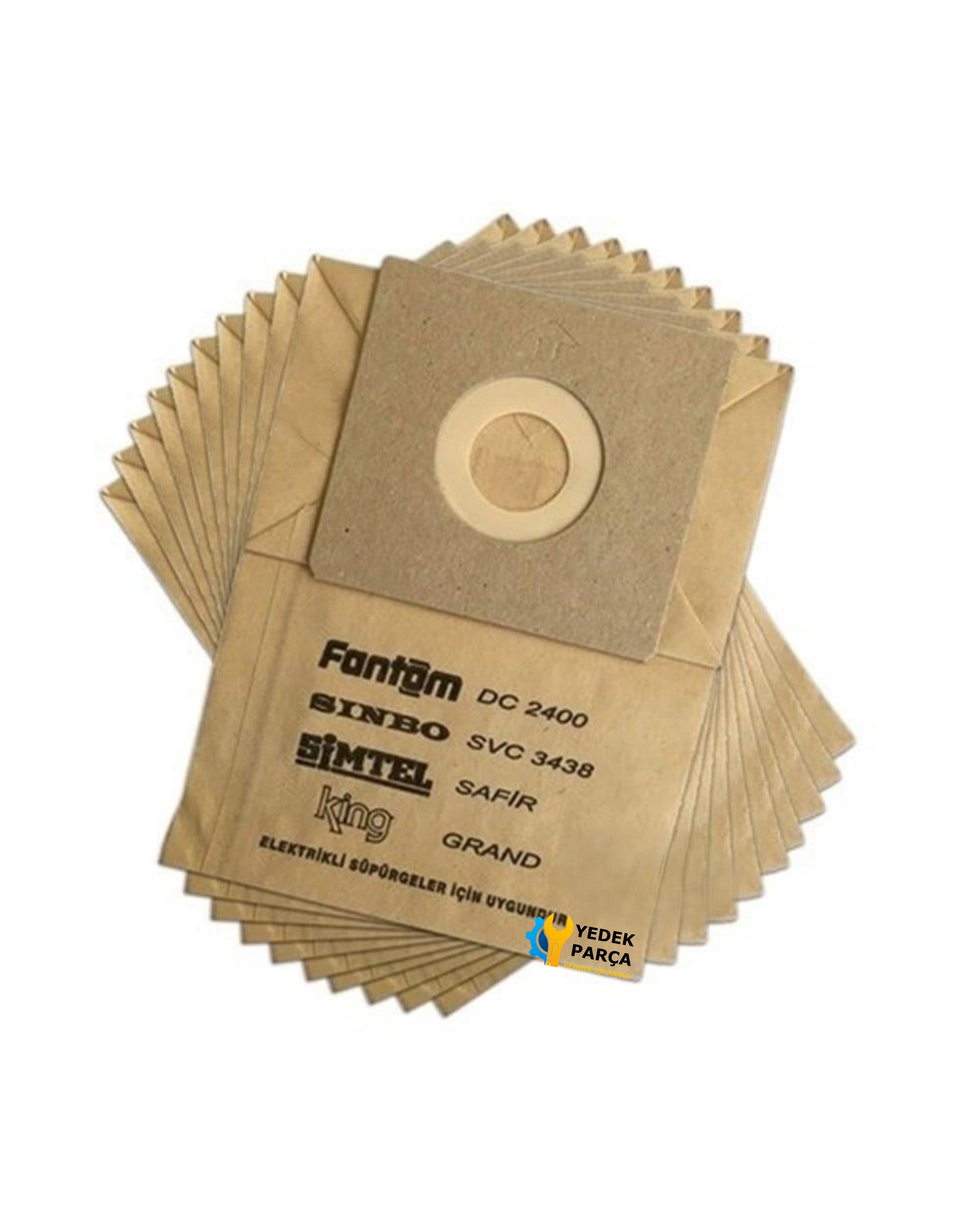 Fantom Uyumlu Stormy DC 4100 Süpürge Kağıt Toz Torbası 10 Adet