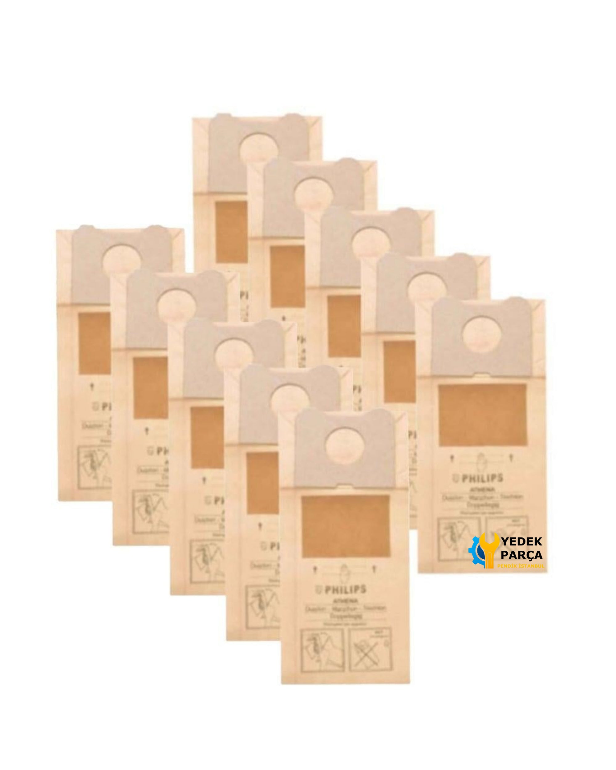 Philips Uyumlu HR 6815 - HR 6955 Süpürge Kağıt Toz Torbası 20 Adet