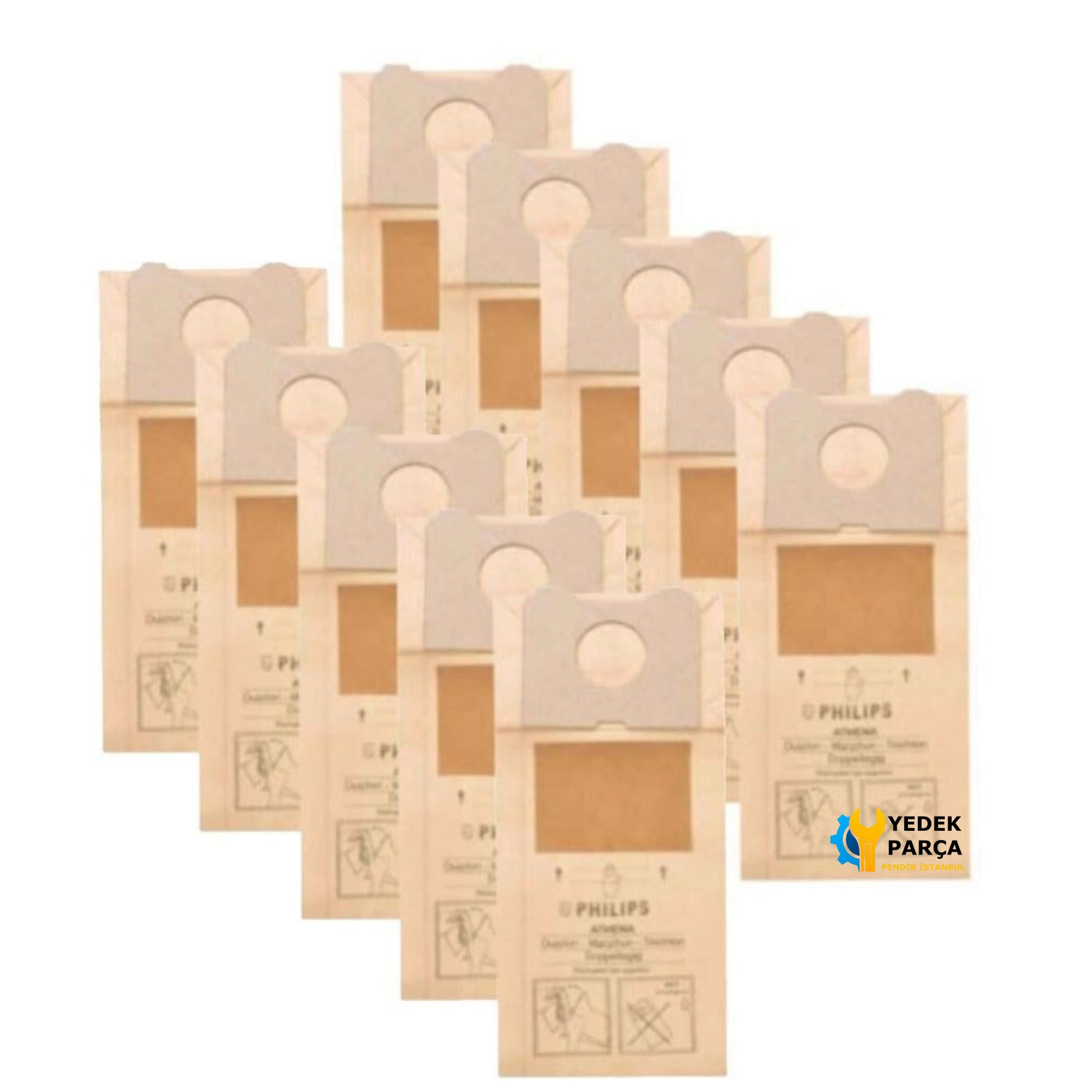 Philips Uyumlu HR 6839B Süpürge Kağıt Toz Torbası 20 Adet